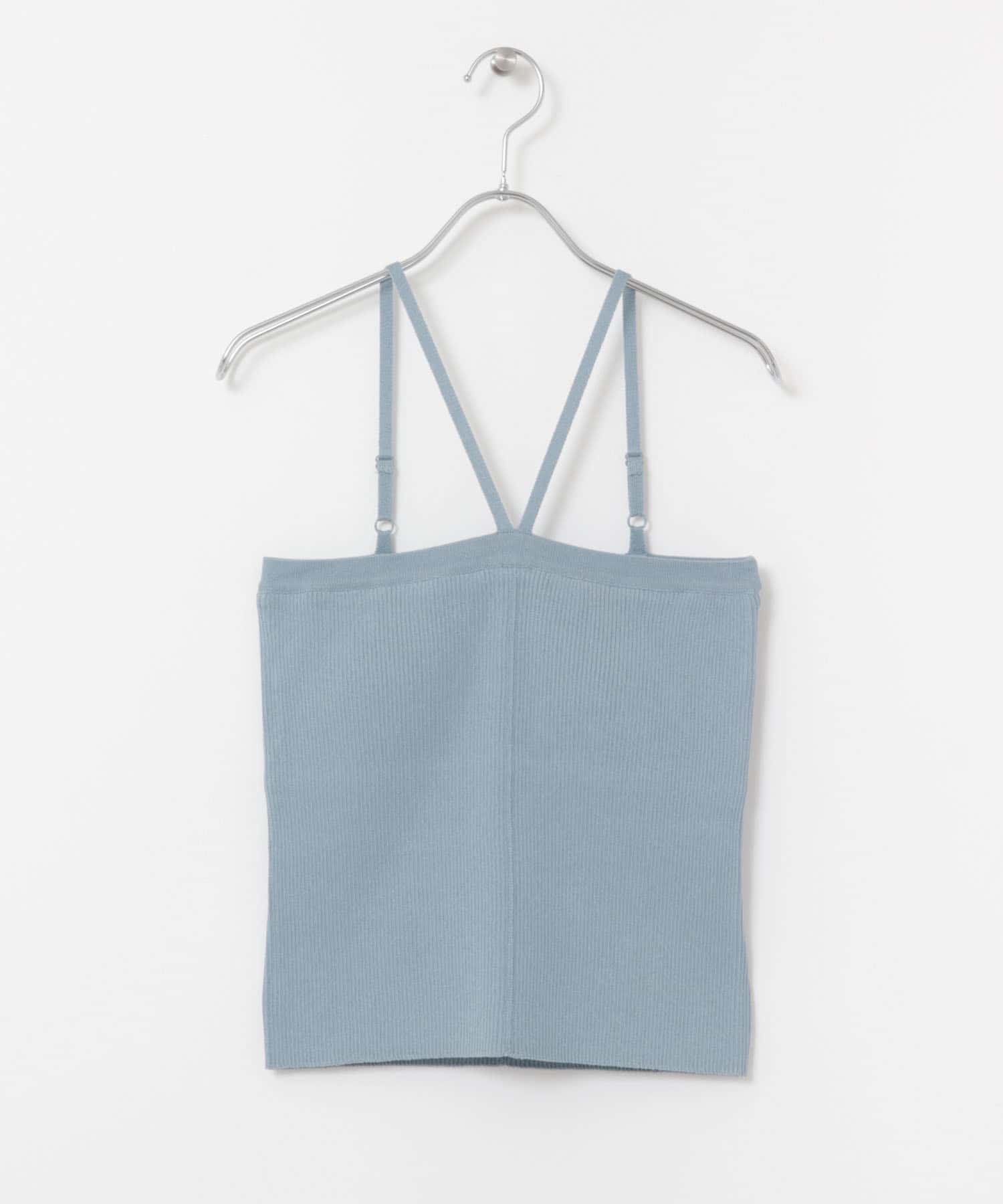 ホルターネックニットキャミソール L.BLUE one