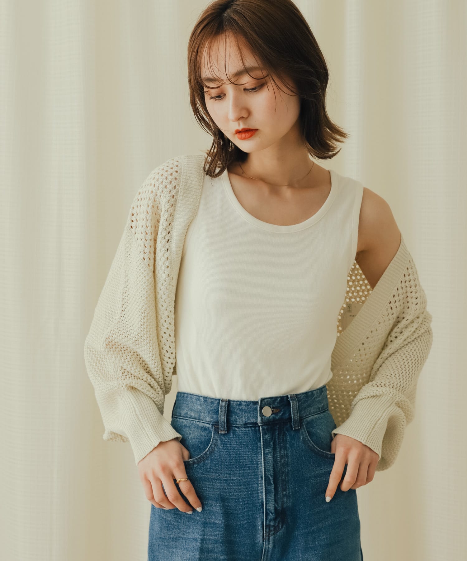 身長：169cm サイズ：one