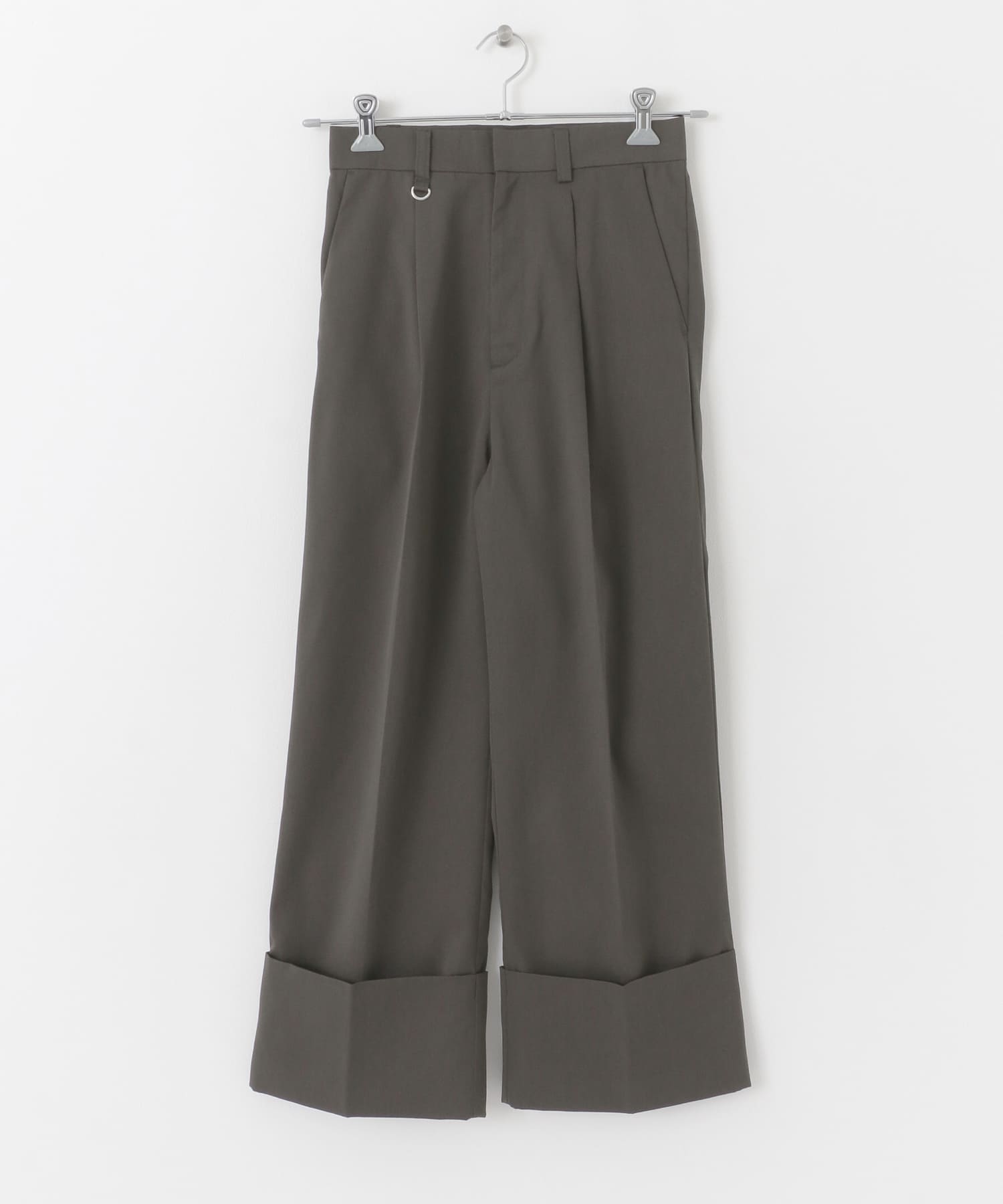 センタープレスダブルワイドパンツ CHARCOAL S