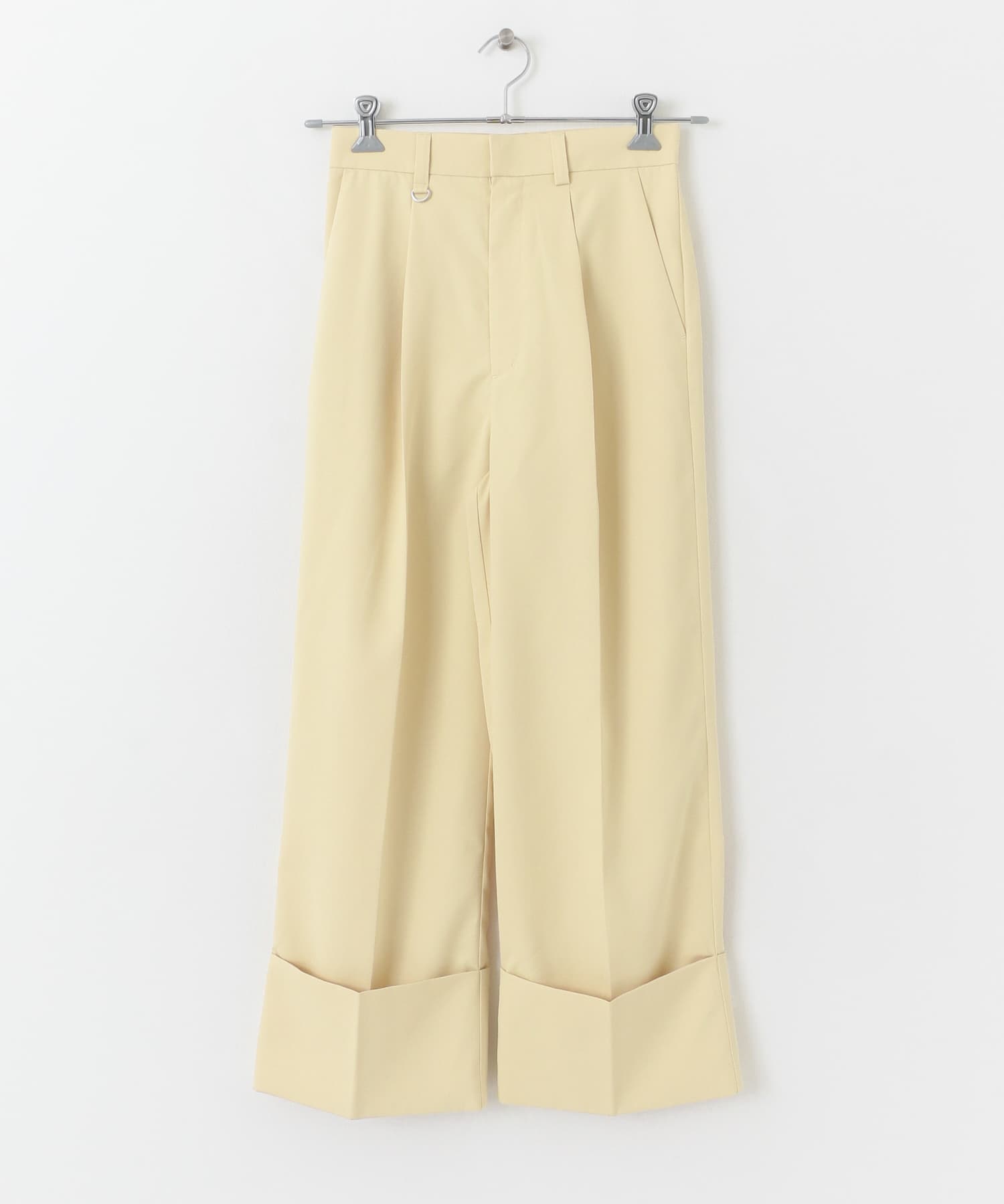 センタープレスダブルワイドパンツ BEIGE S