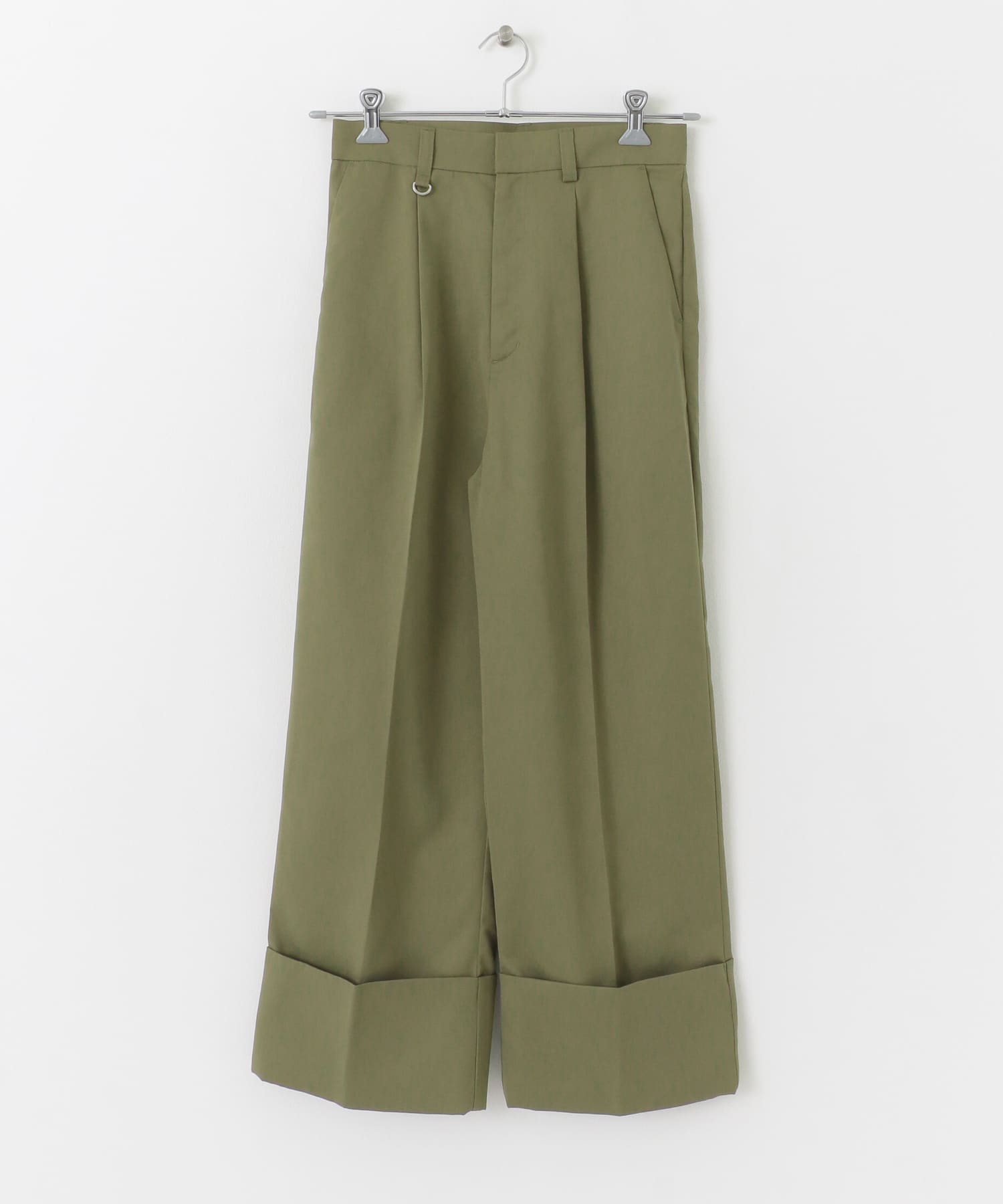 センタープレスダブルワイドパンツ KHAKI S