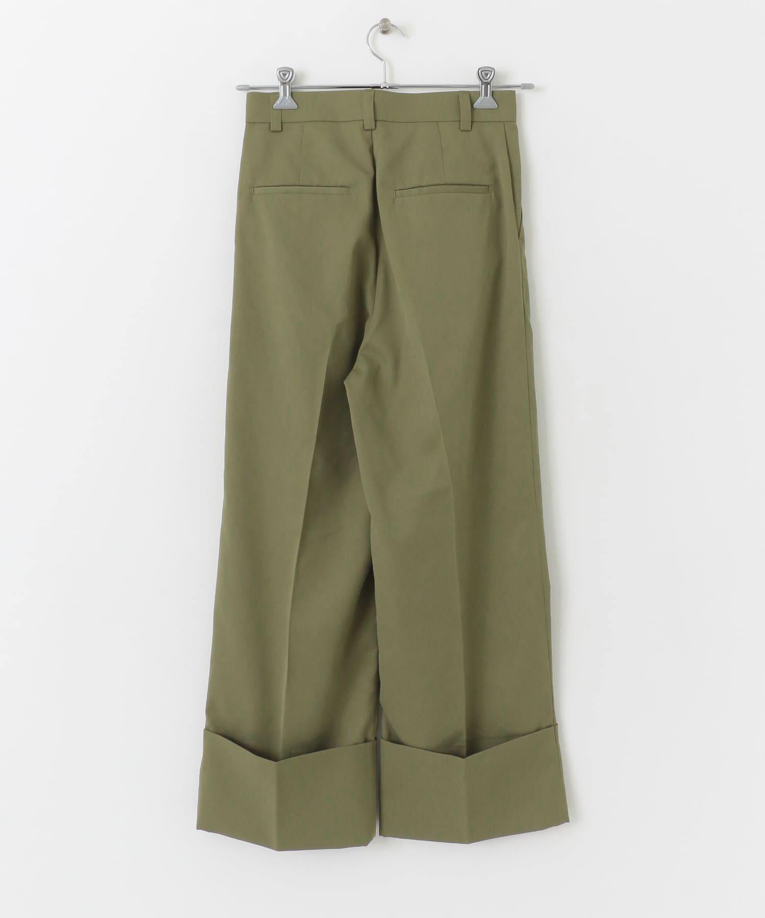 センタープレスダブルワイドパンツ KHAKI S