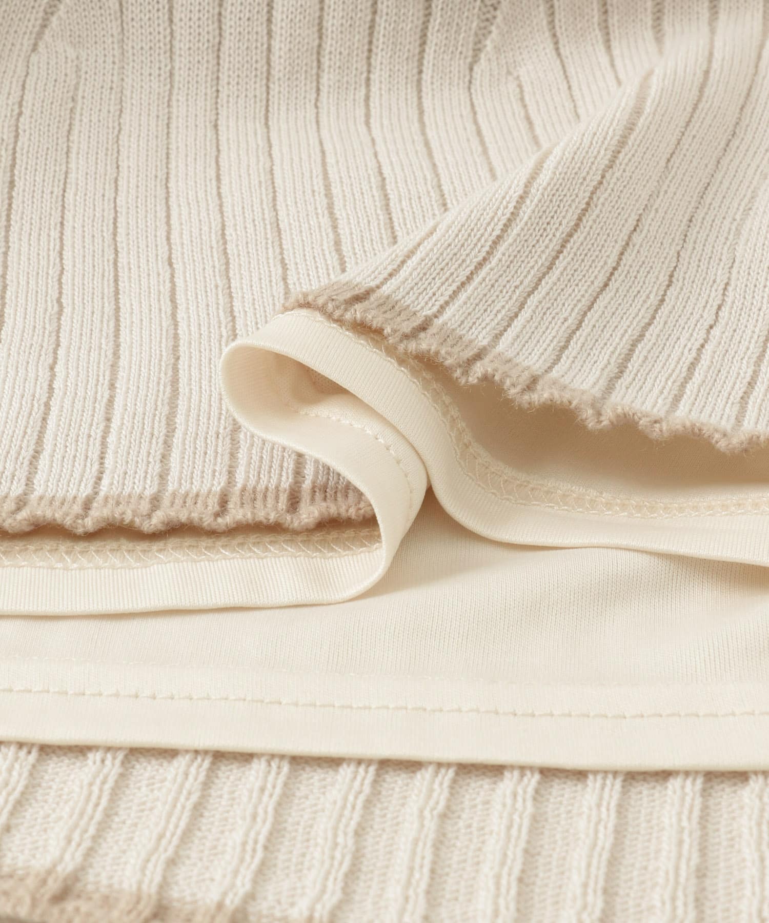 トリミングナローニットスカート IVORY one