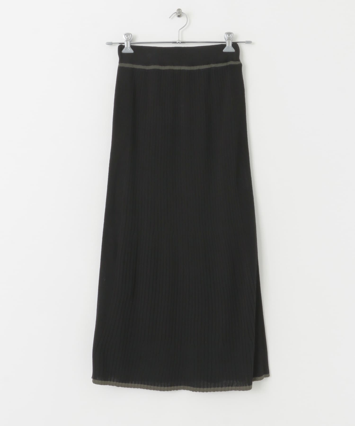トリミングナローニットスカート BLACK one
