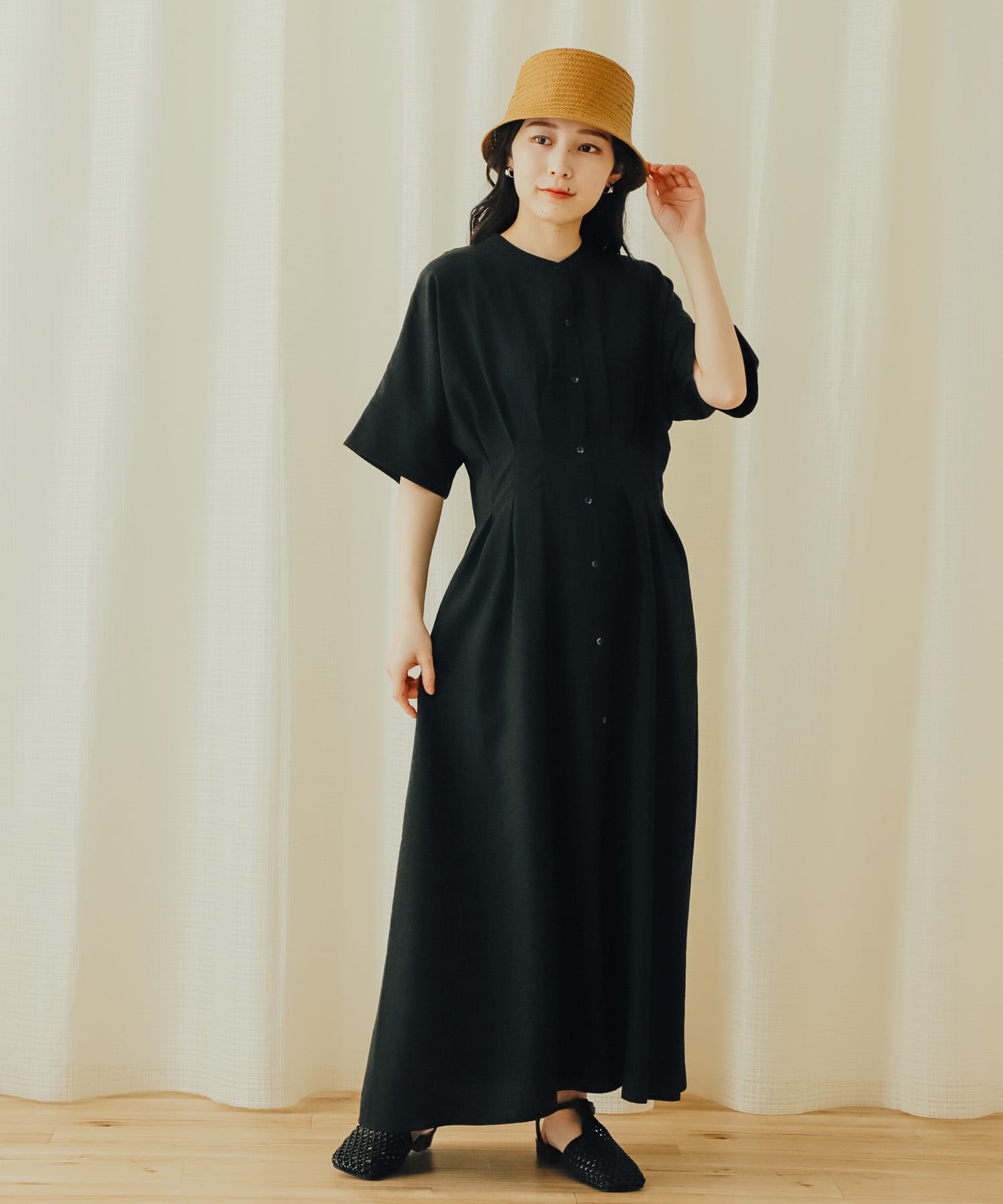 ペーパーシートバケットハット BEIGE one