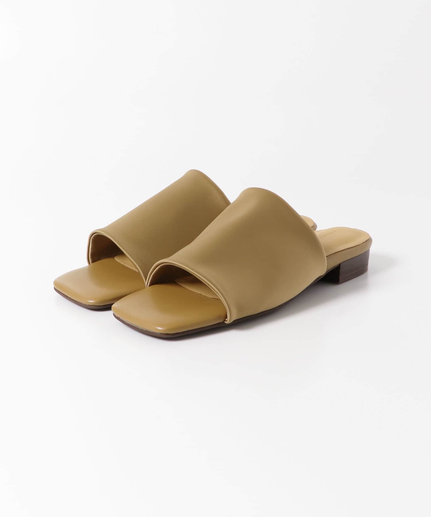 サテンストレッチミュール BEIGE S