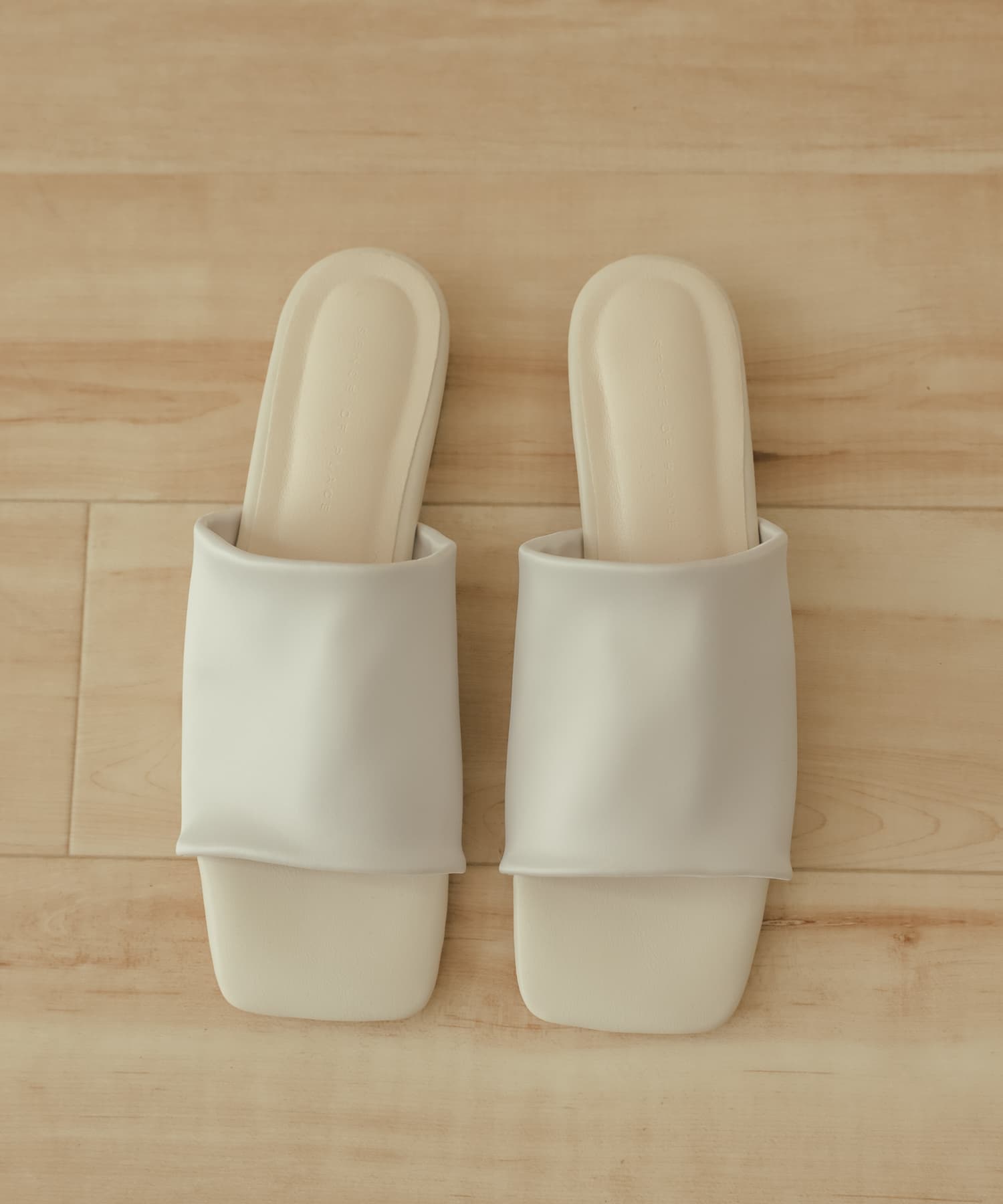 サテンストレッチミュール IVORY S