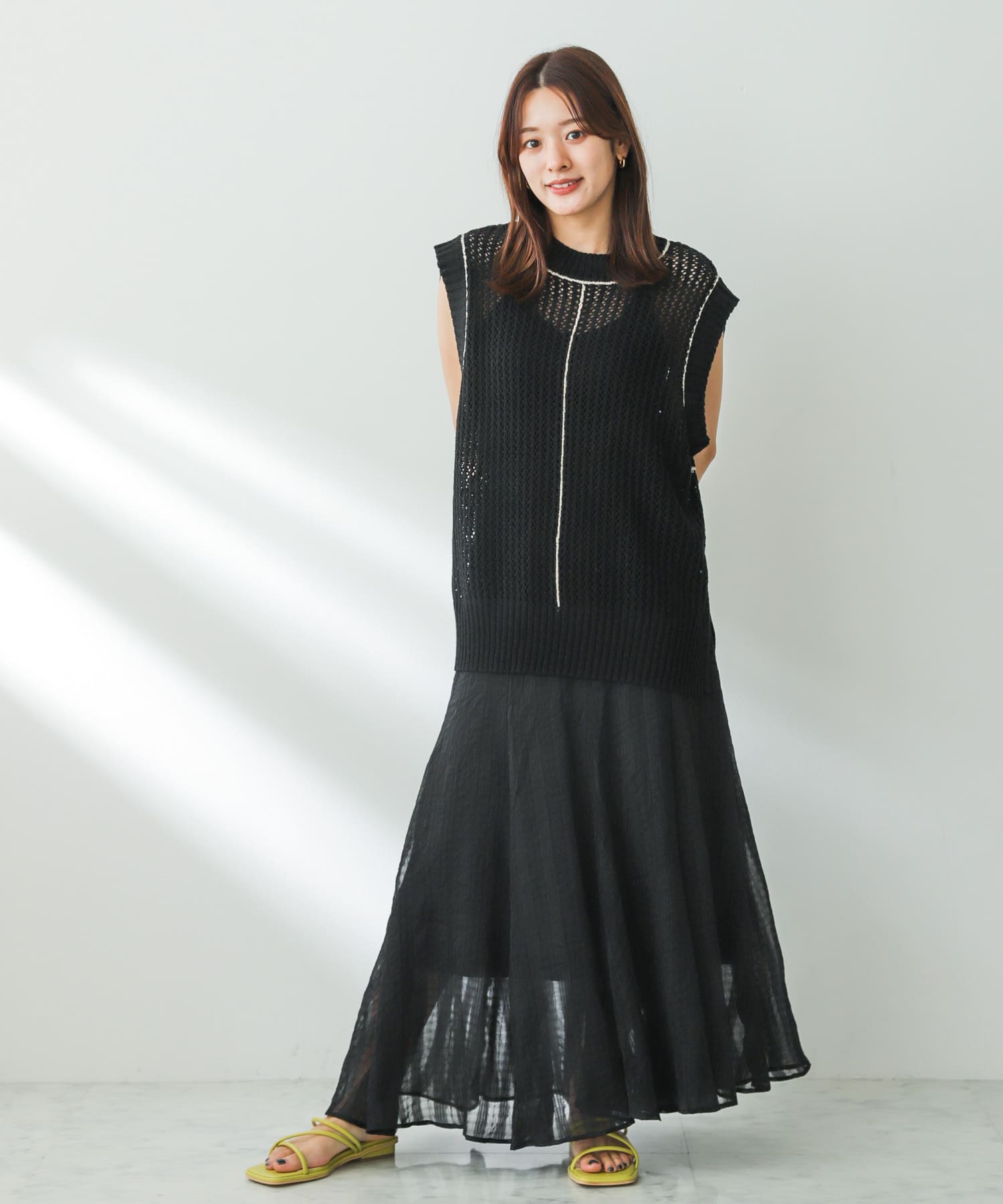 コードアシメサンダル YELLOW S