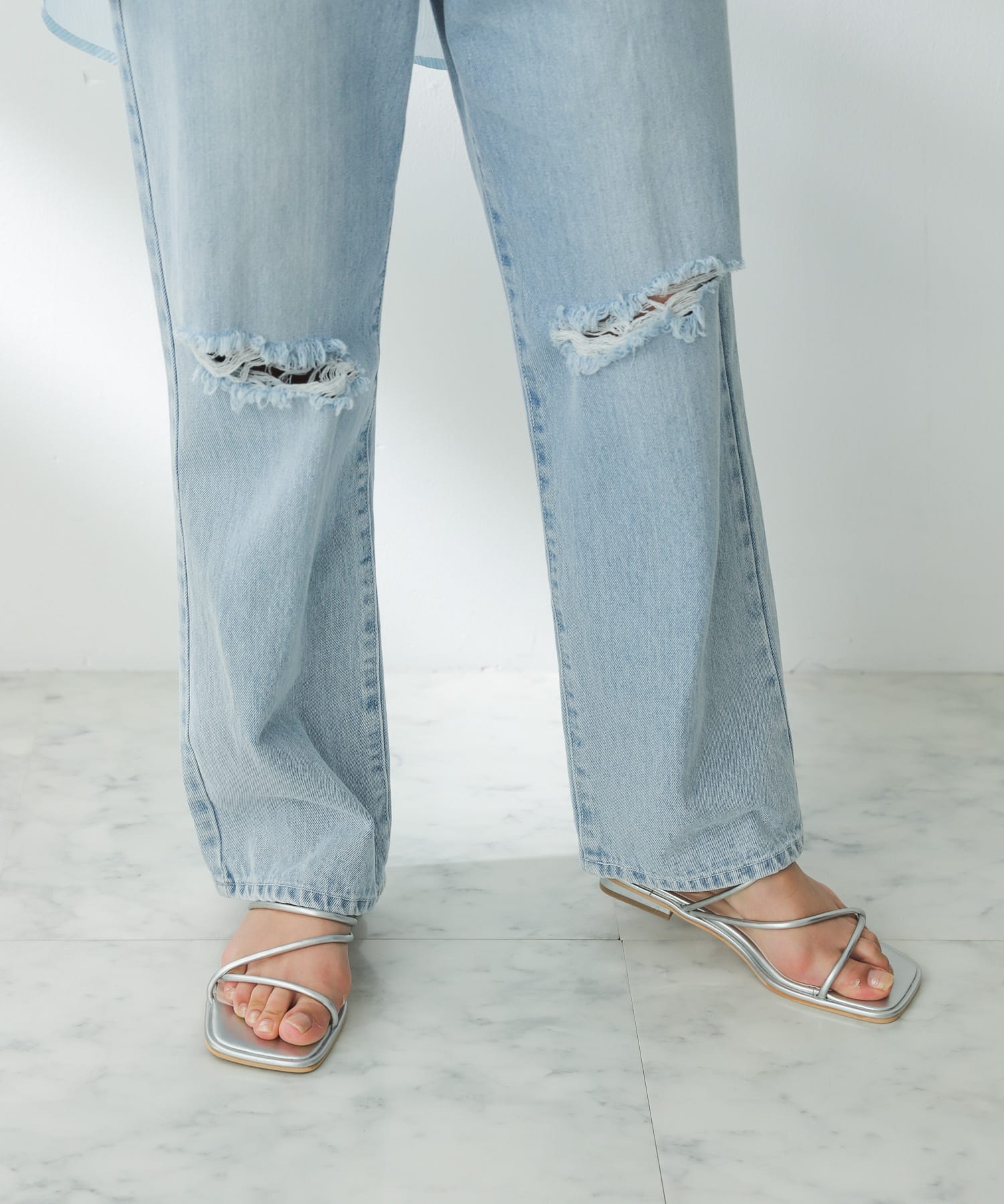 コードアシメサンダル SILVER S