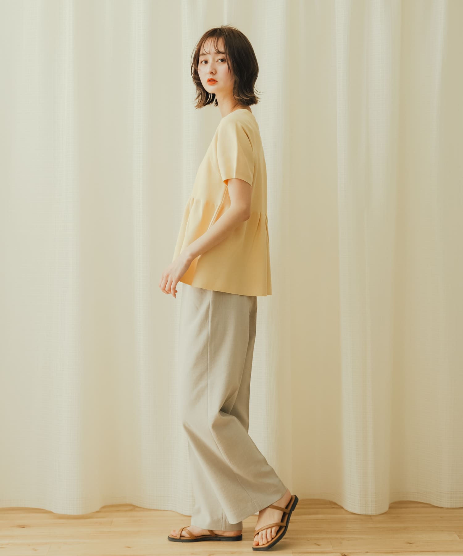 トゥクロスサンダル BEIGE S