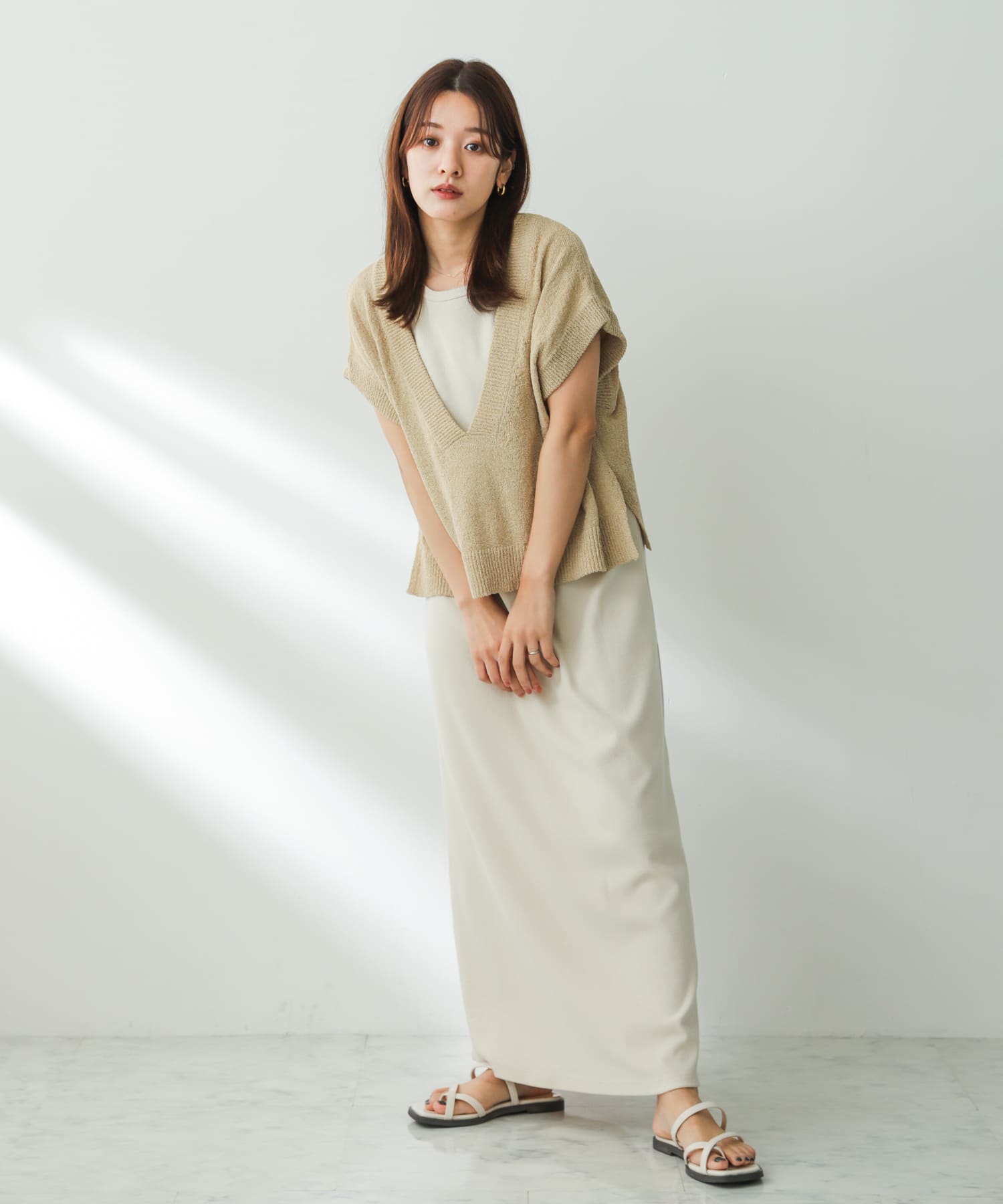 トゥクロスサンダル IVORY S