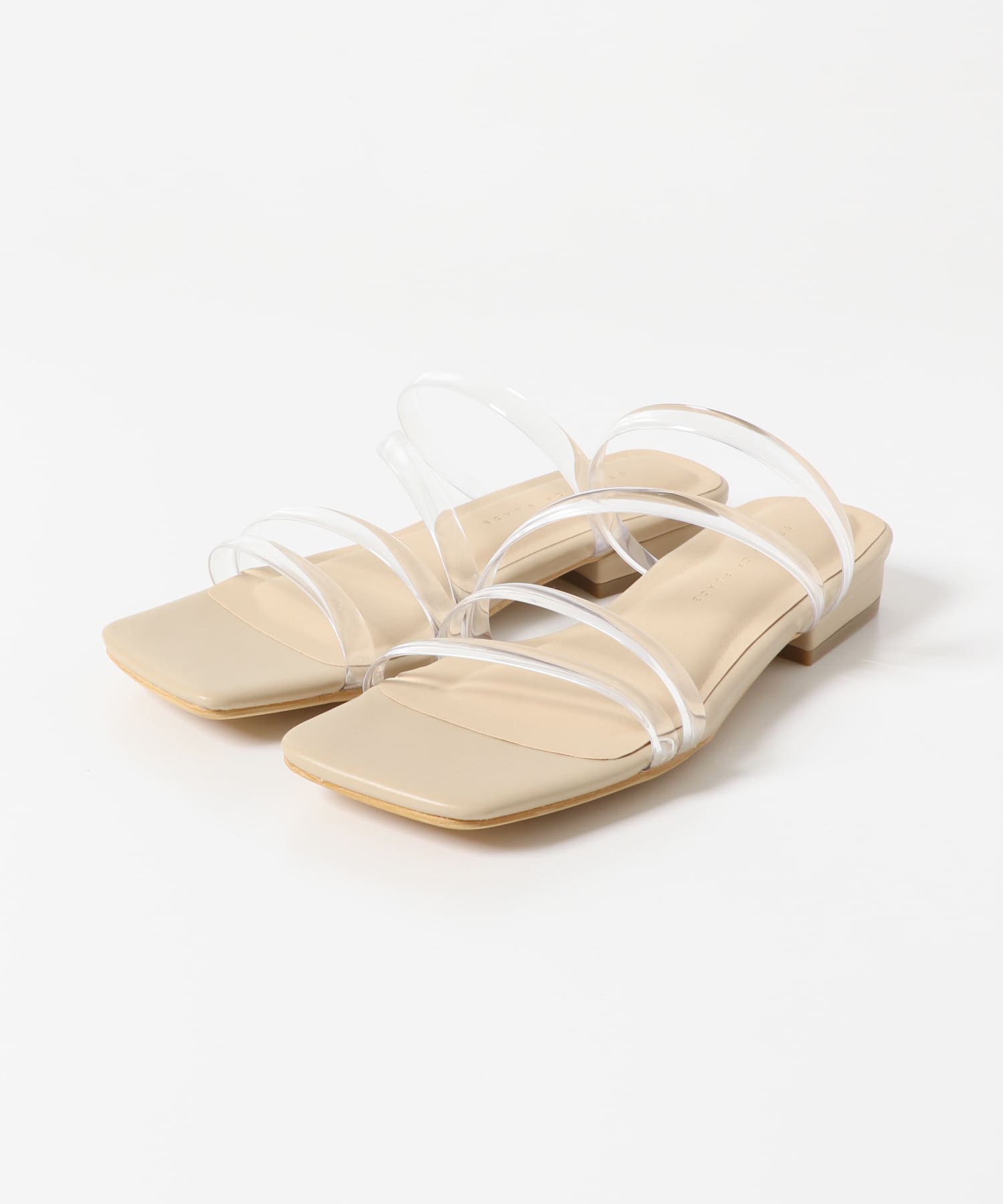 PVCアシメサンダル BEIGE S