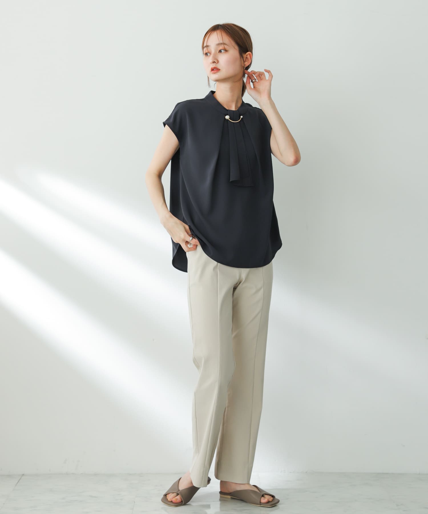 カバートングサンダル GREIGE S