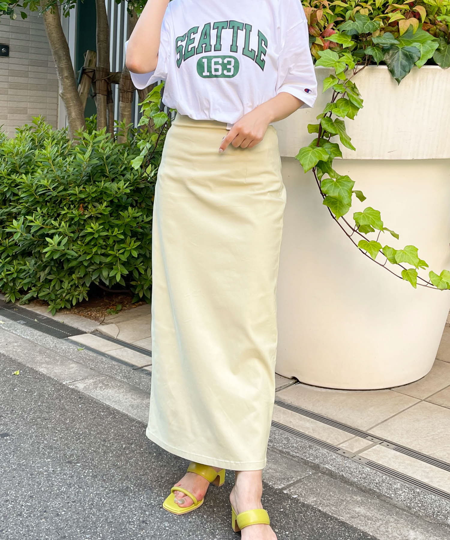 ダブルバンドサンダル LIME YEL S