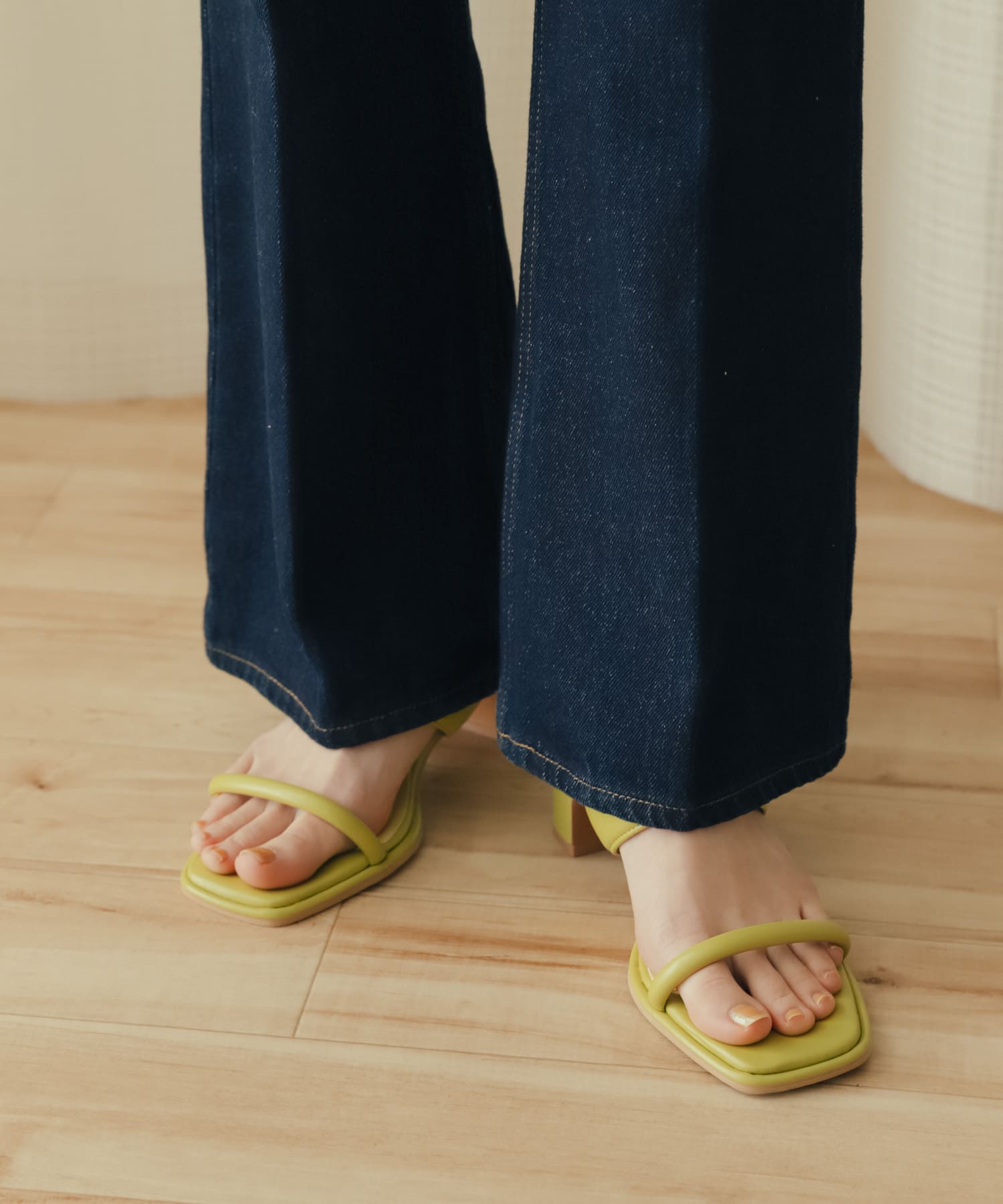 ダブルバンドサンダル LIME YEL S