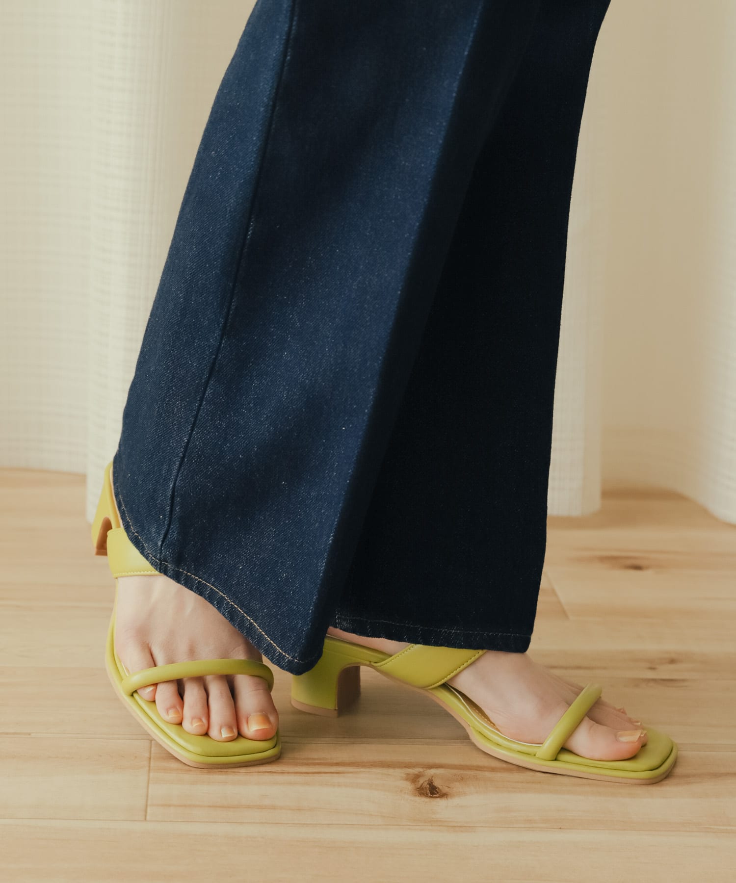 ダブルバンドサンダル LIME YEL S