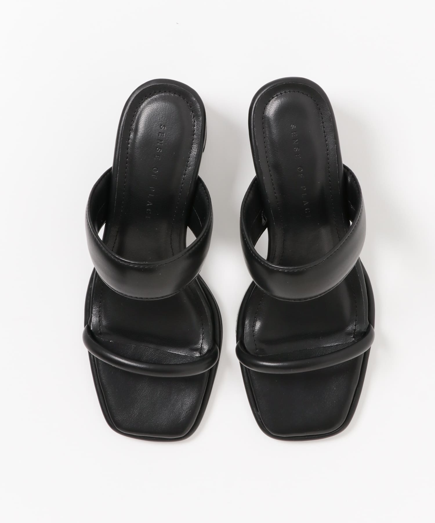 ダブルバンドサンダル BLACK S