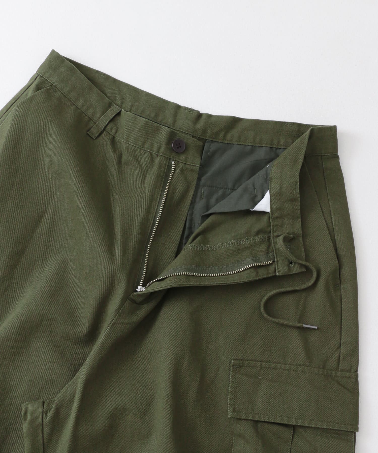 ウォッシュドカーゴワイドパンツ OLIVE M