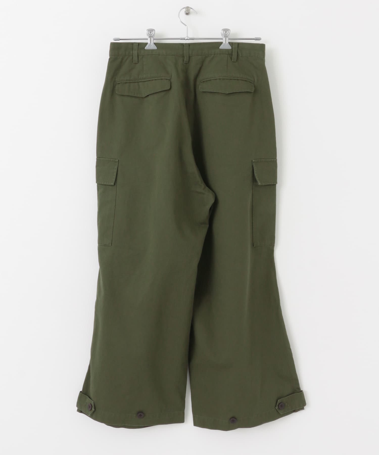 ウォッシュドカーゴワイドパンツ OLIVE M