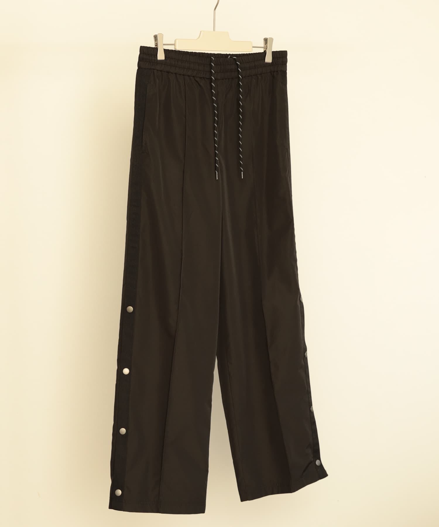 『セットアップ対応』サイドライントラックパンツ BLACK M