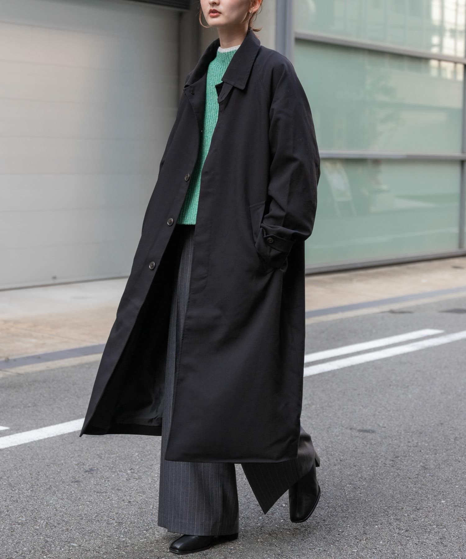 ユニセックス』バルマカーンルーズコート(L BLACK): アウター｜URBAN