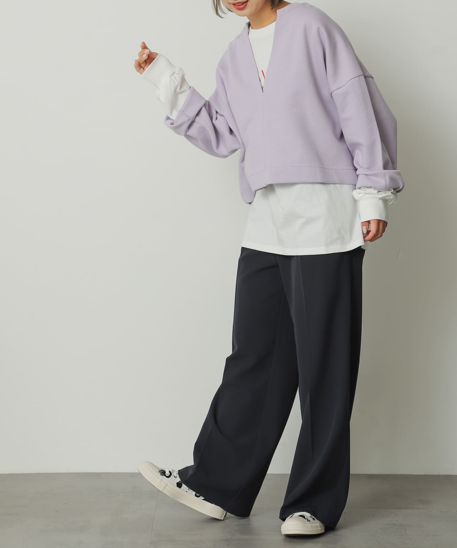 身長：158cm サイズ：one