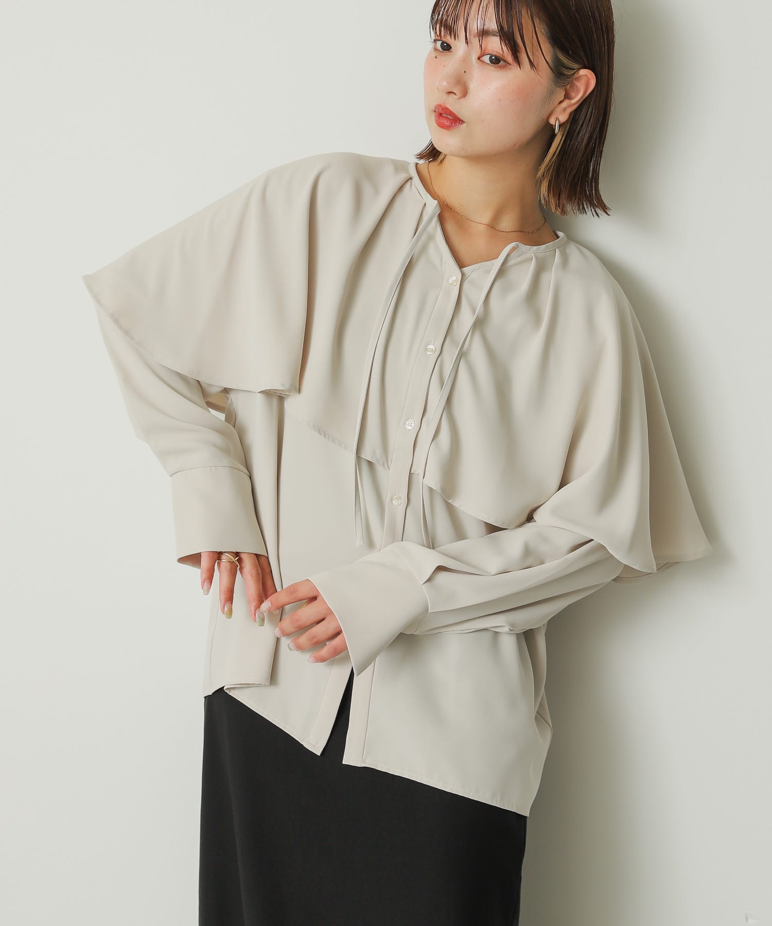 身長：158cm サイズ：one