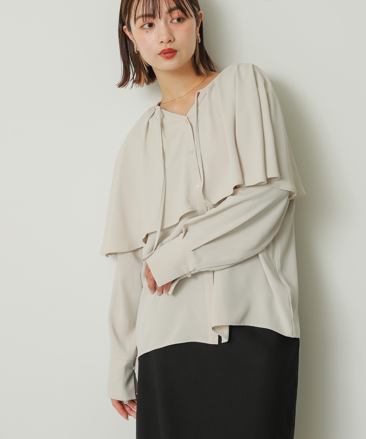身長：158cm サイズ：one