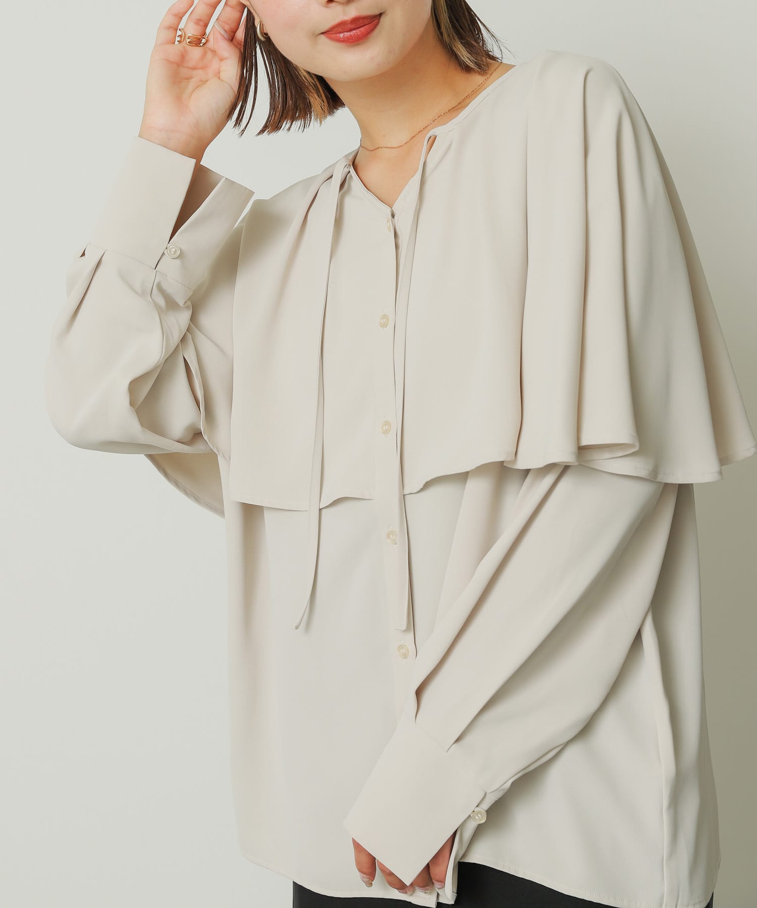 身長：158cm サイズ：one