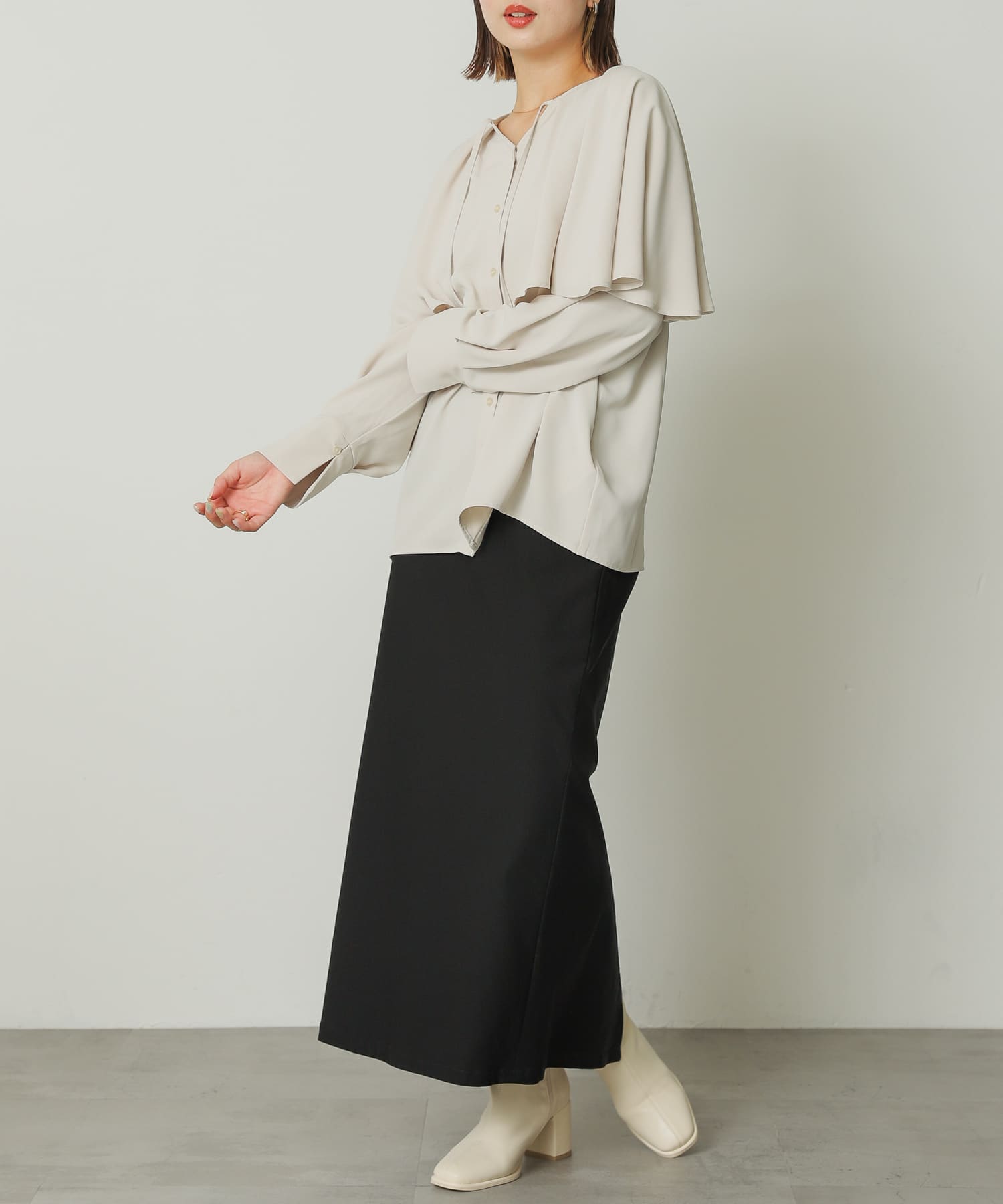 身長：158cm サイズ：one
