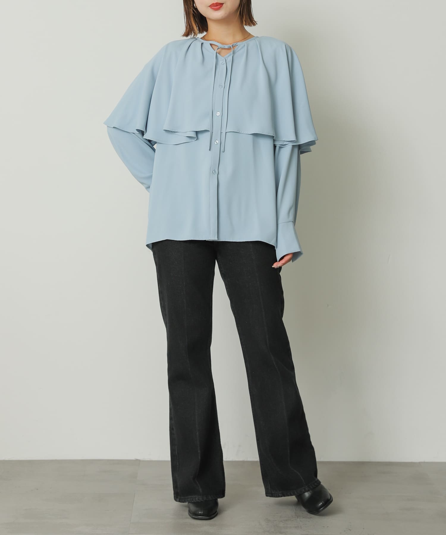 身長：158cm サイズ：one