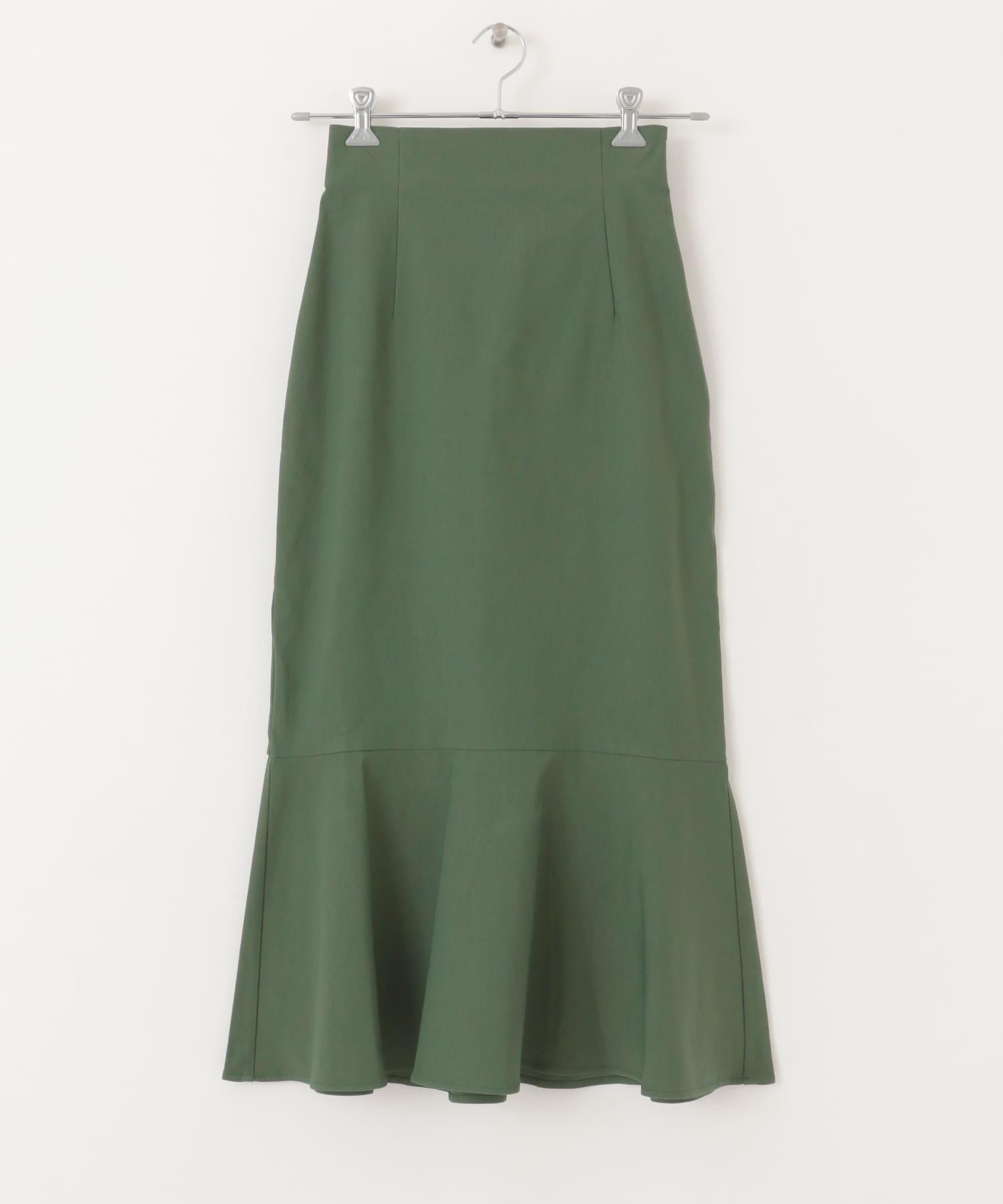 ストレッチハイウエストマーメイドスカート GREEN XS