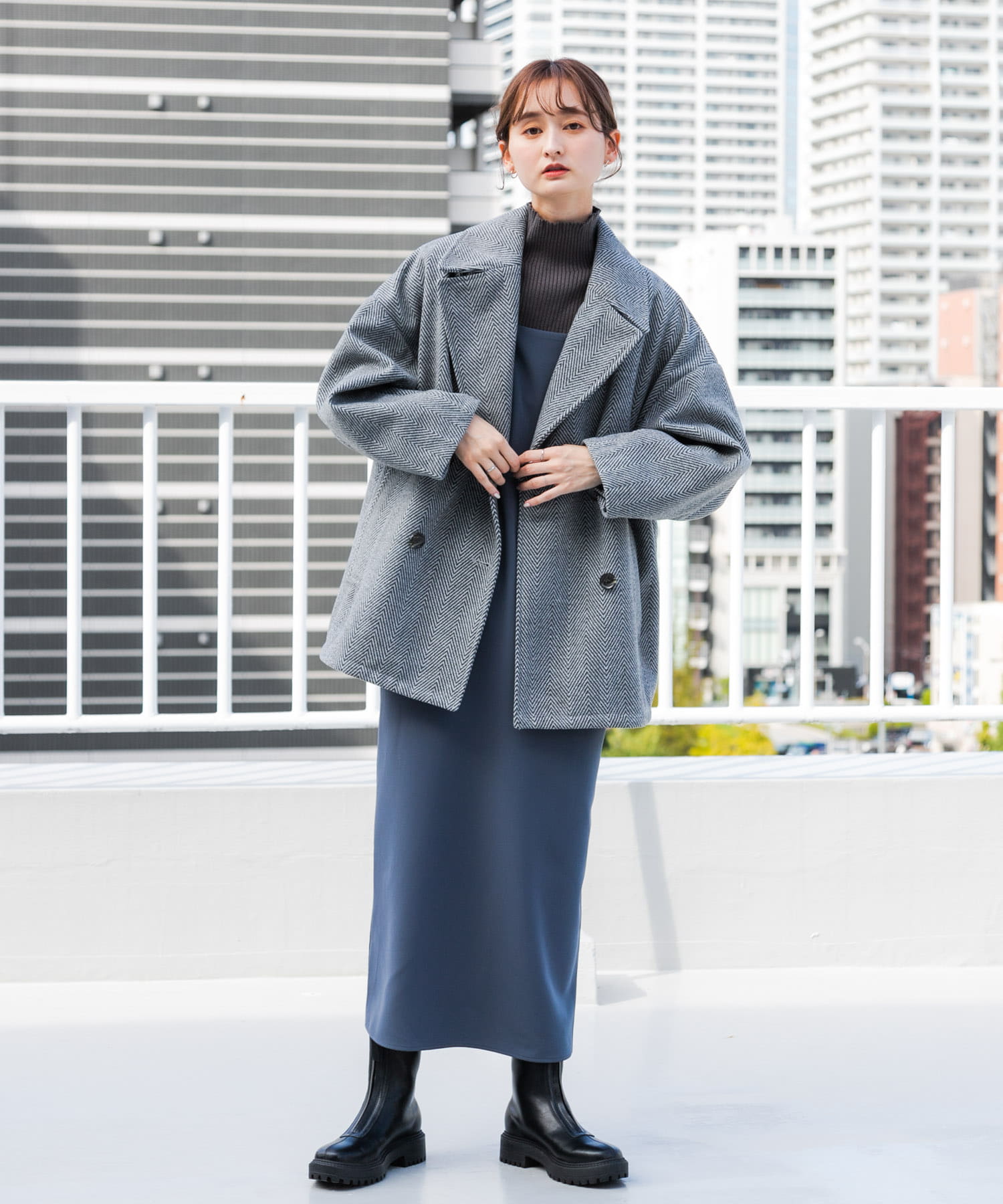 身長：169cm サイズ：one