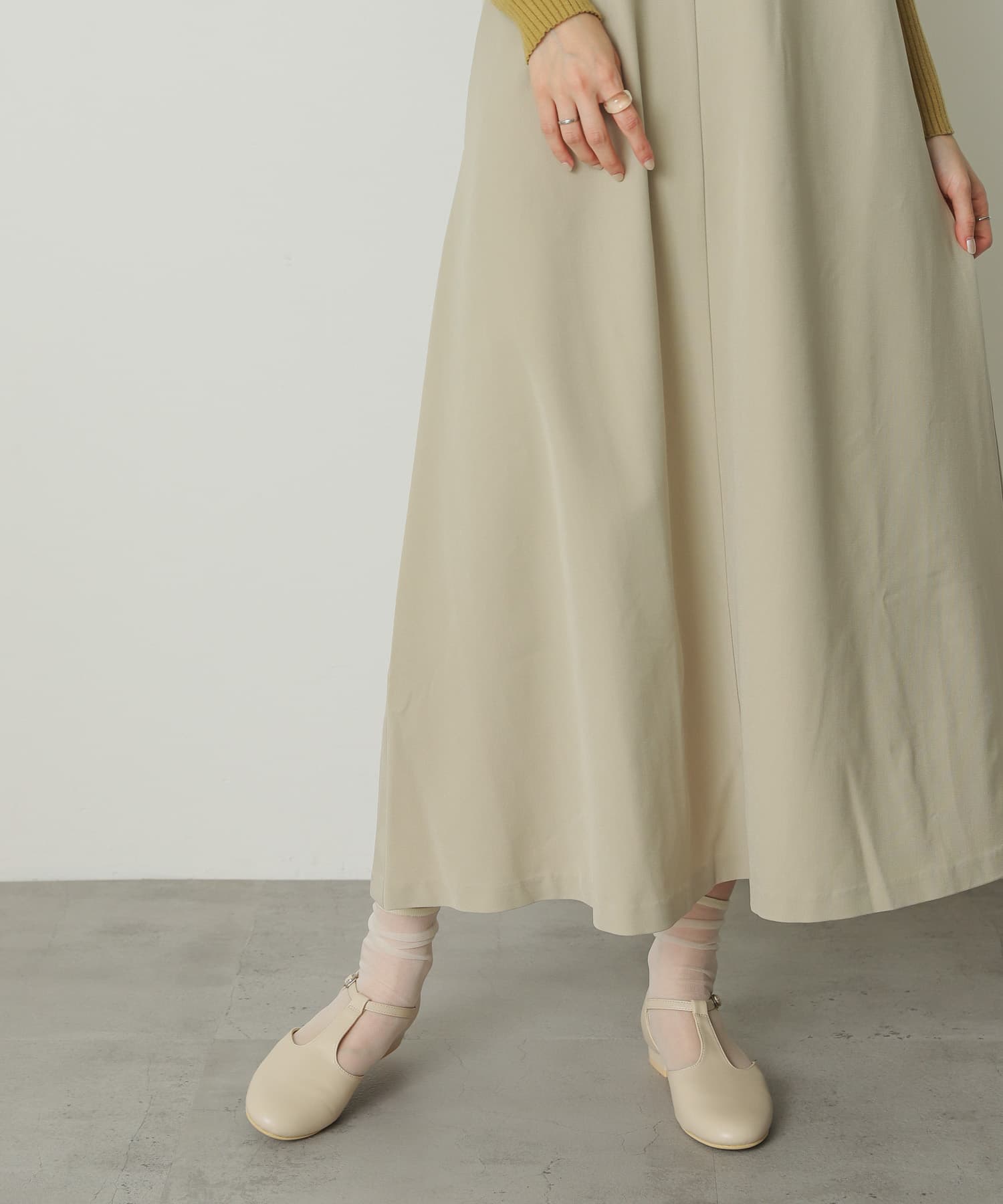 セパレートTストラップシューズ IVORY S