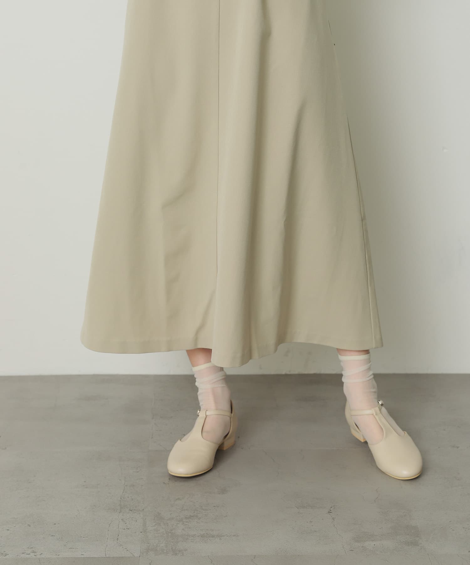 セパレートTストラップシューズ IVORY M