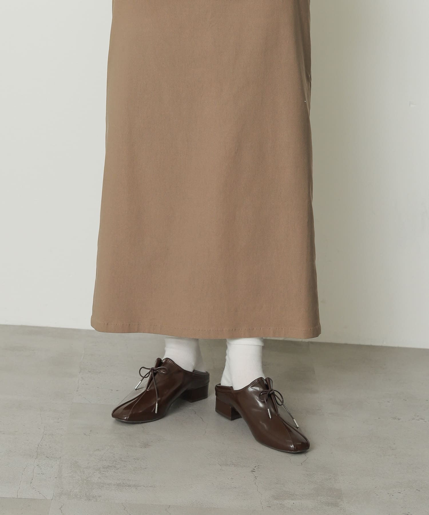 タックリボンステップオンシューズ BROWN M