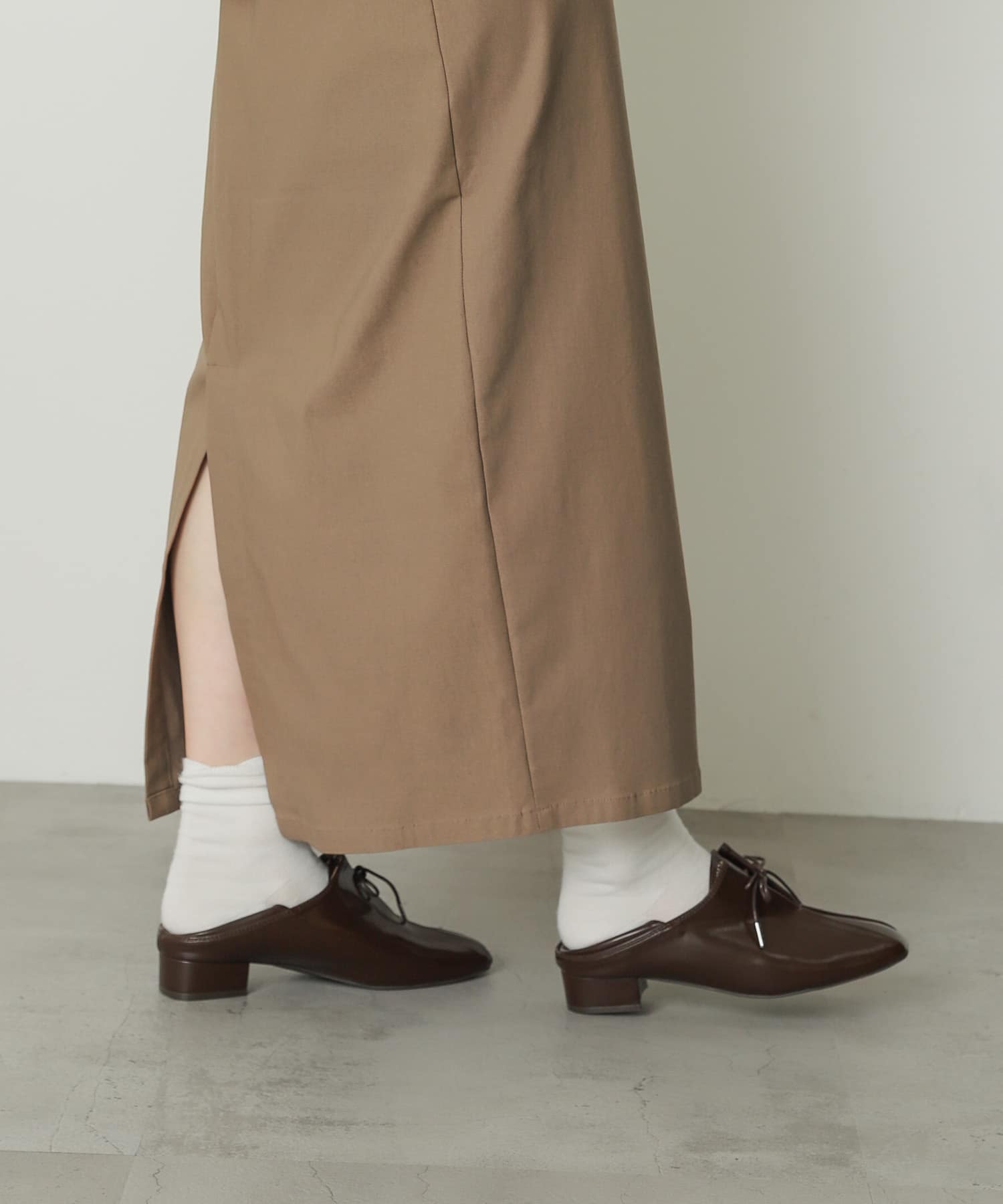 タックリボンステップオンシューズ BROWN M