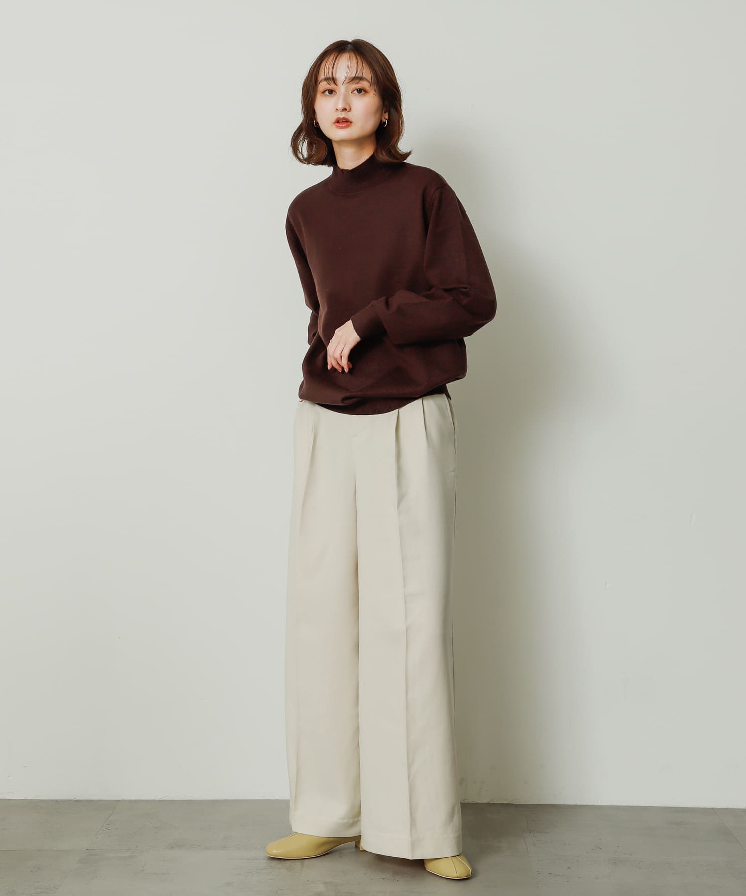 タックリボンステップオンシューズ BEIGE L