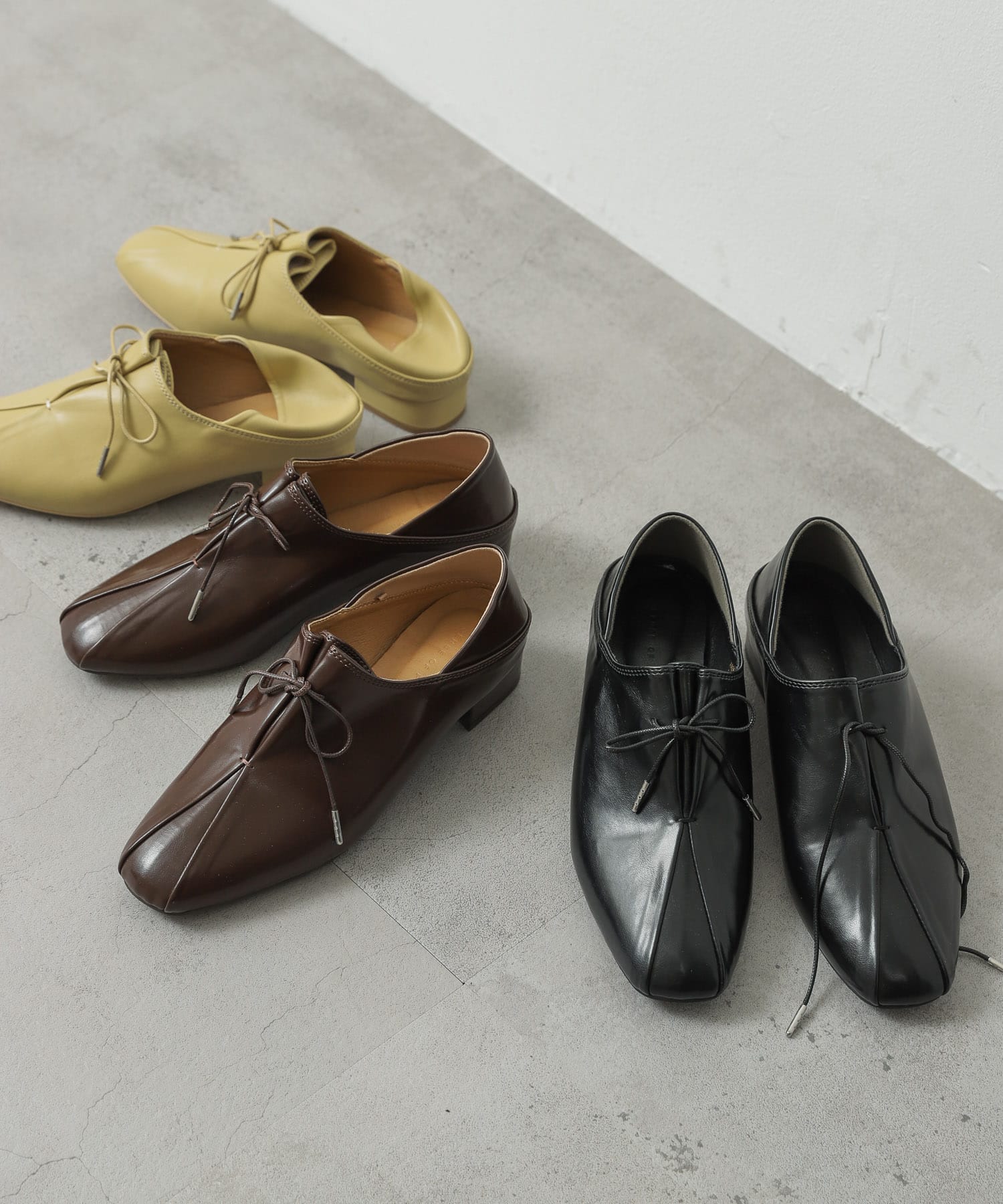 タックリボンステップオンシューズ BLACK L