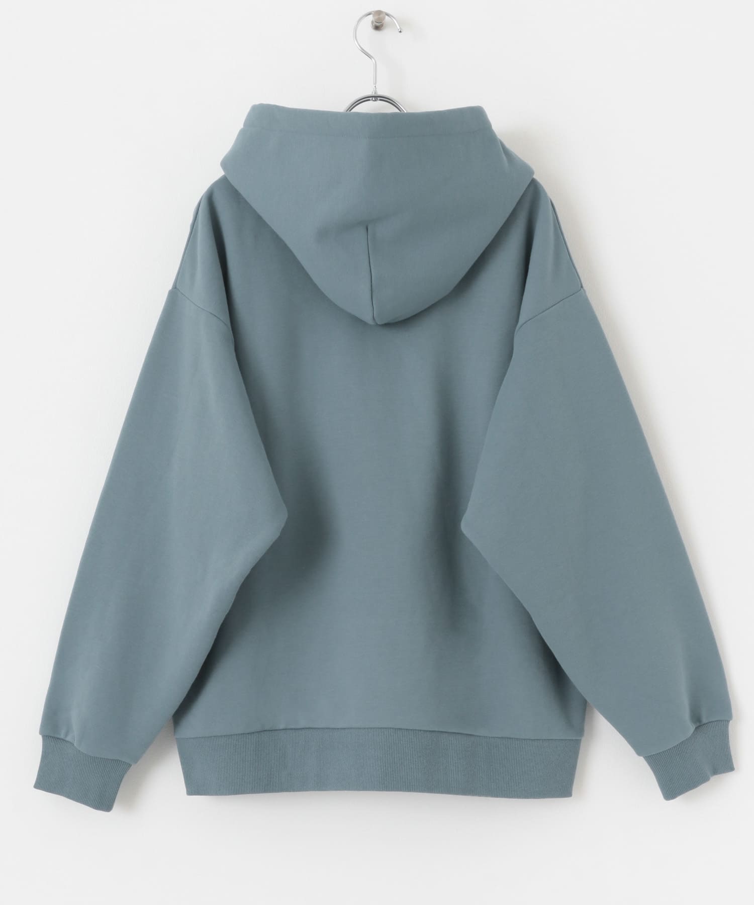 ハーフウラキモウライトスウェットパーカ BLUE M