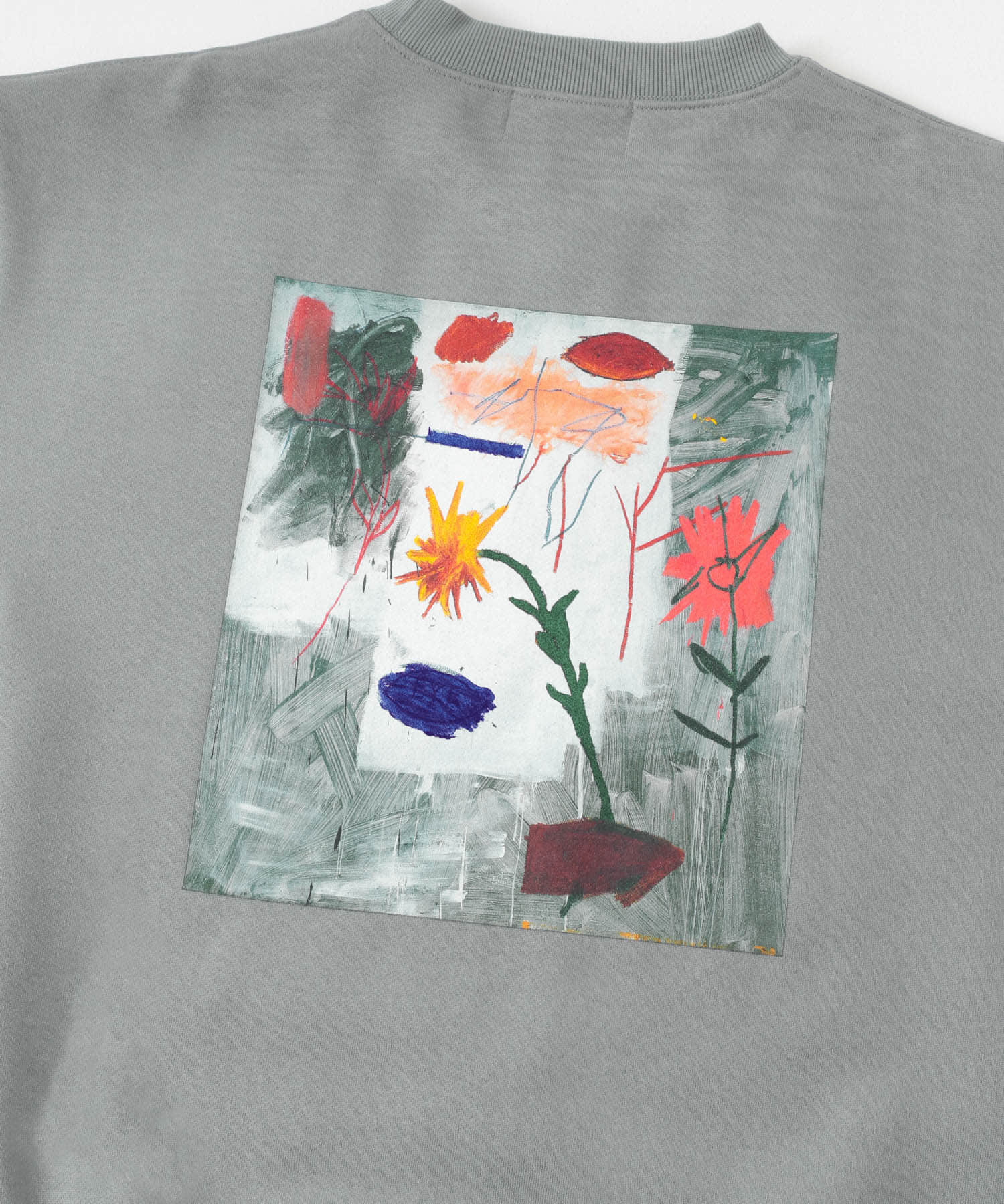 『別注』グラフィックアートスウェットシャツA GRAY M