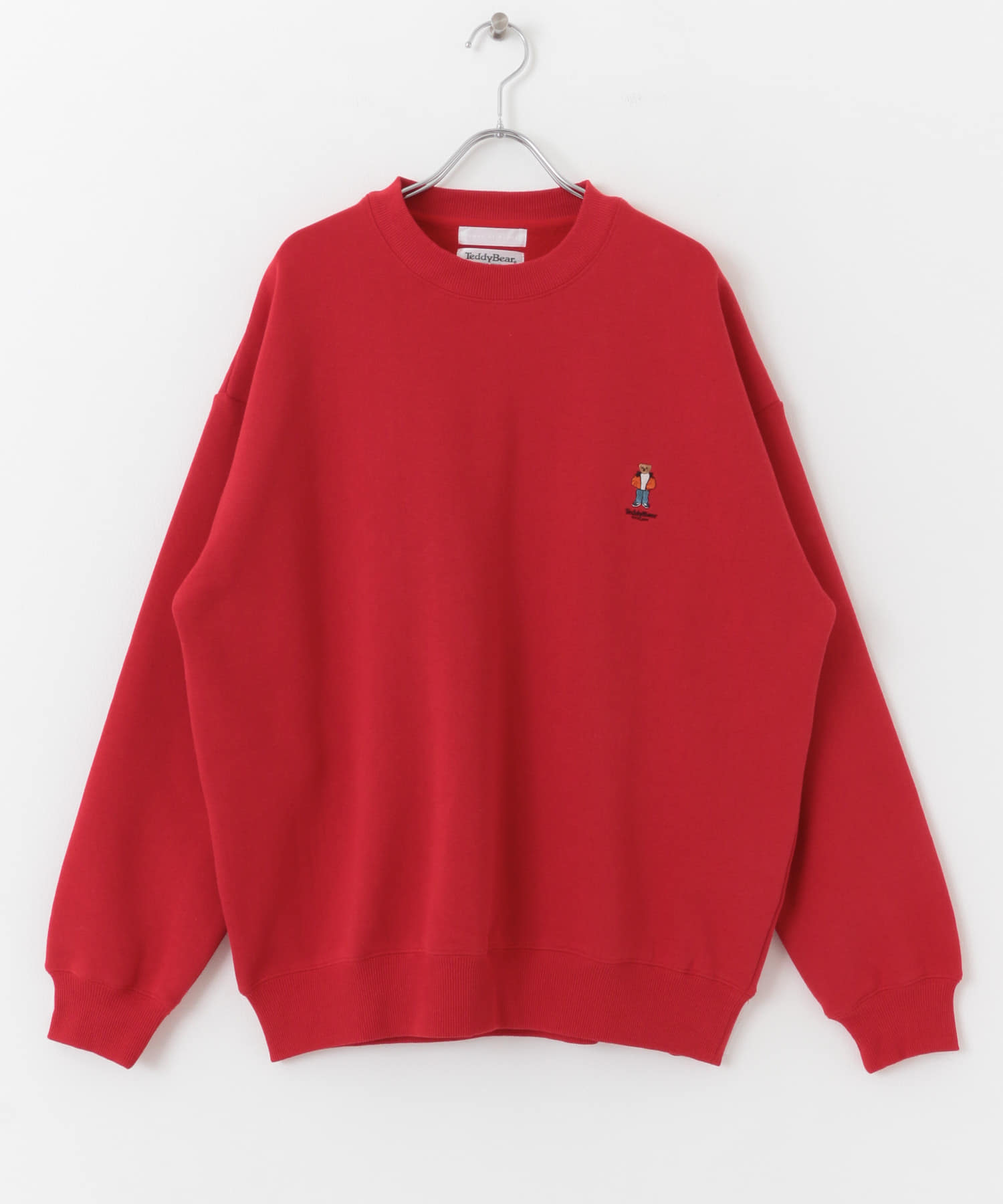 『別注』TeddyBear×SENSE OF PLACE　テディベアウラキモウスウェット RED M