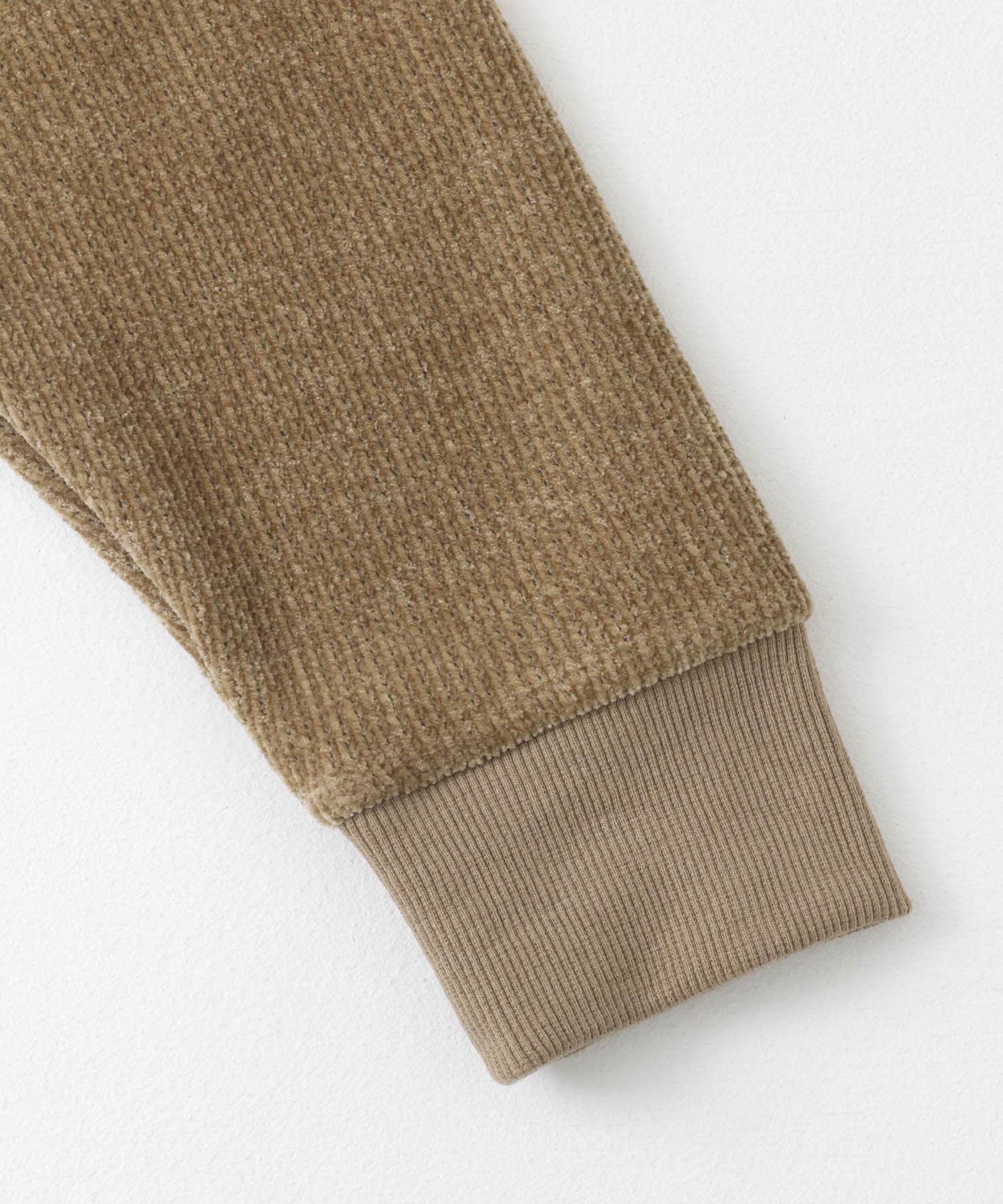 カットコーデュロイラグランスウェットシャツ BEIGE M
