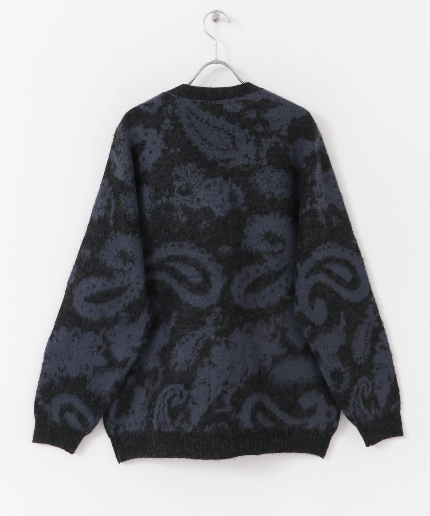 シャギーペイズリーカーディガン CHARCOAL M