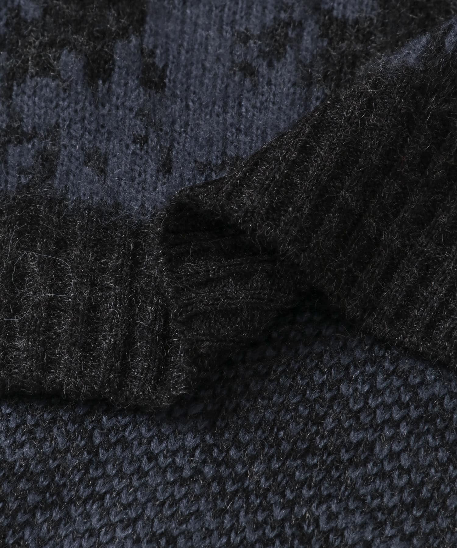 シャギーペイズリーカーディガン CHARCOAL M