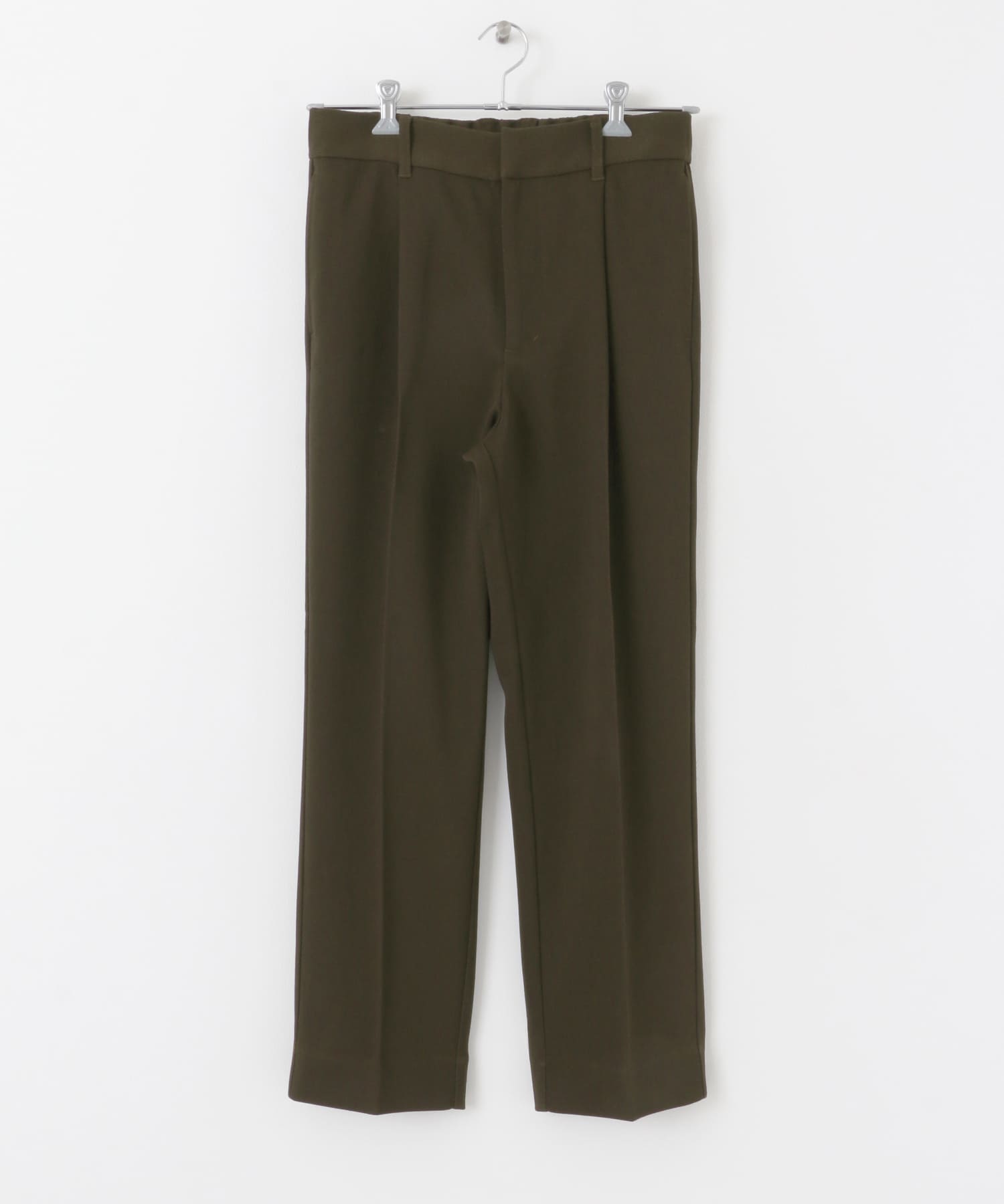 ハードツイルセンタープレスストレートパンツ BROWN M
