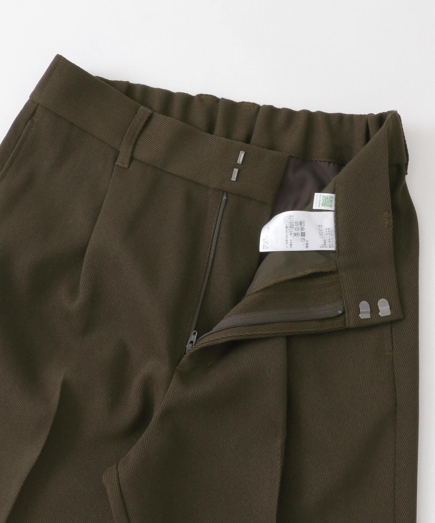 ハードツイルセンタープレスストレートパンツ BROWN M