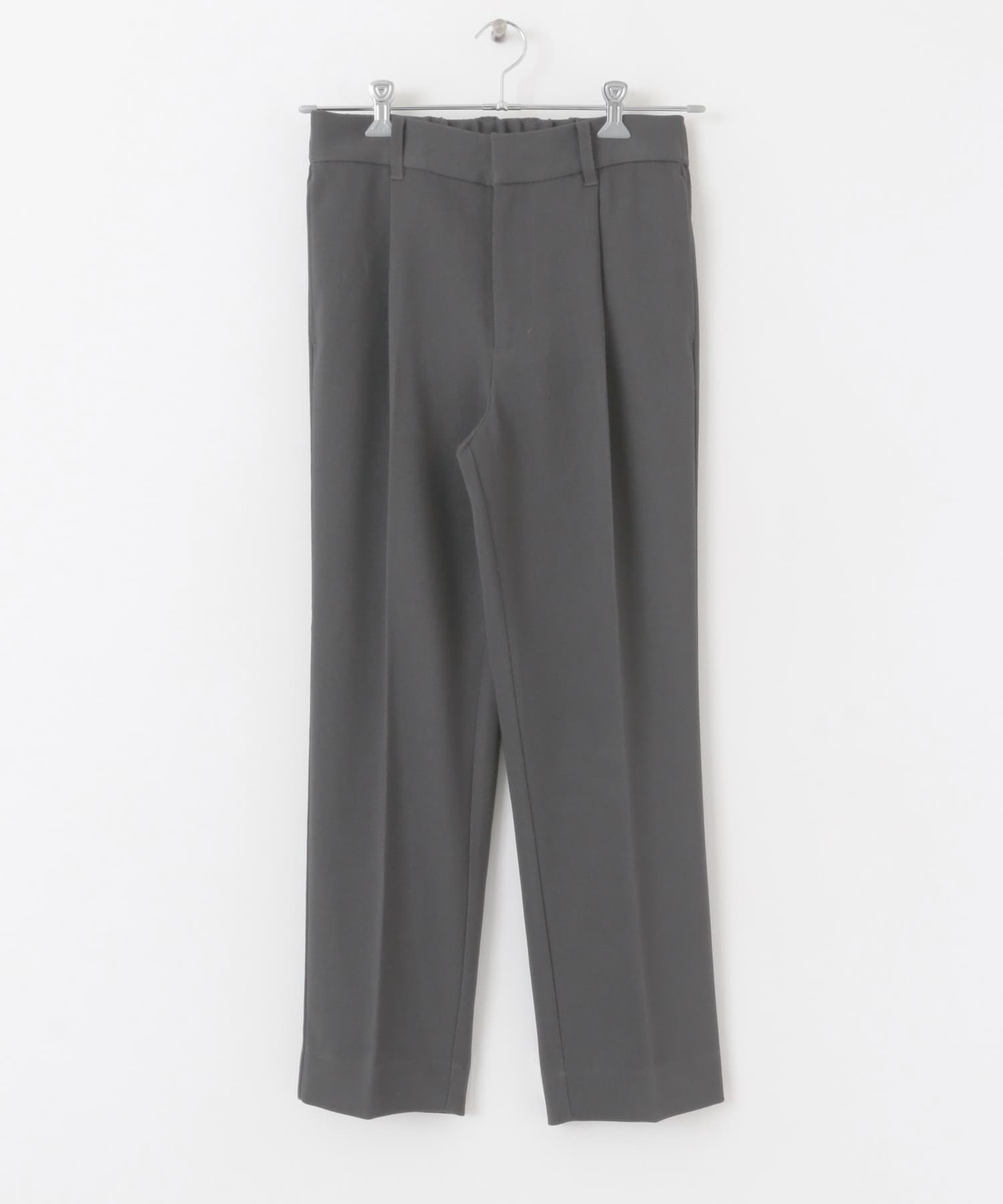 ハードツイルセンタープレスストレートパンツ GRAY M
