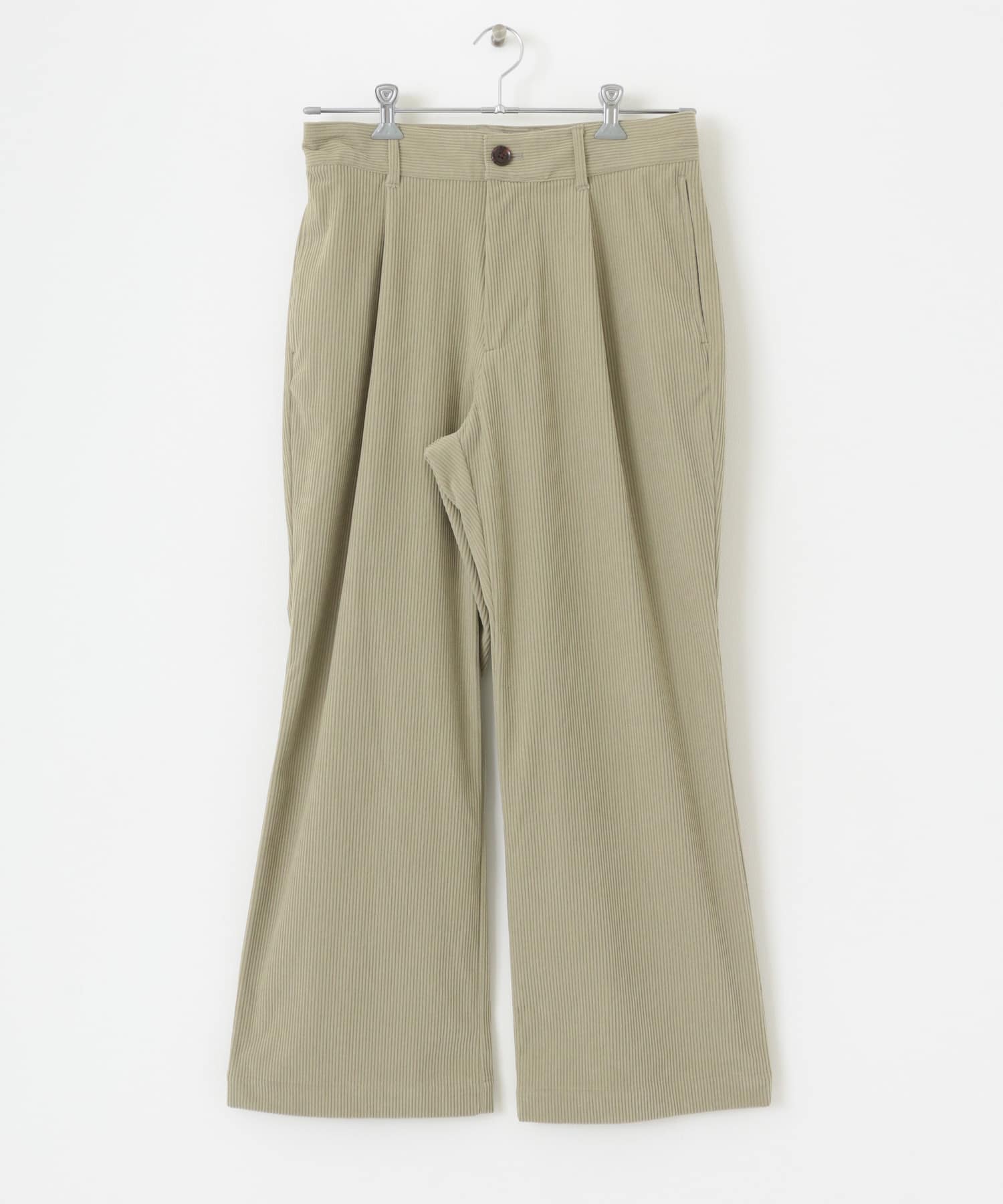 『セットアップ対応』 コーデュロイタックワイドパンツ L.KHAKI M