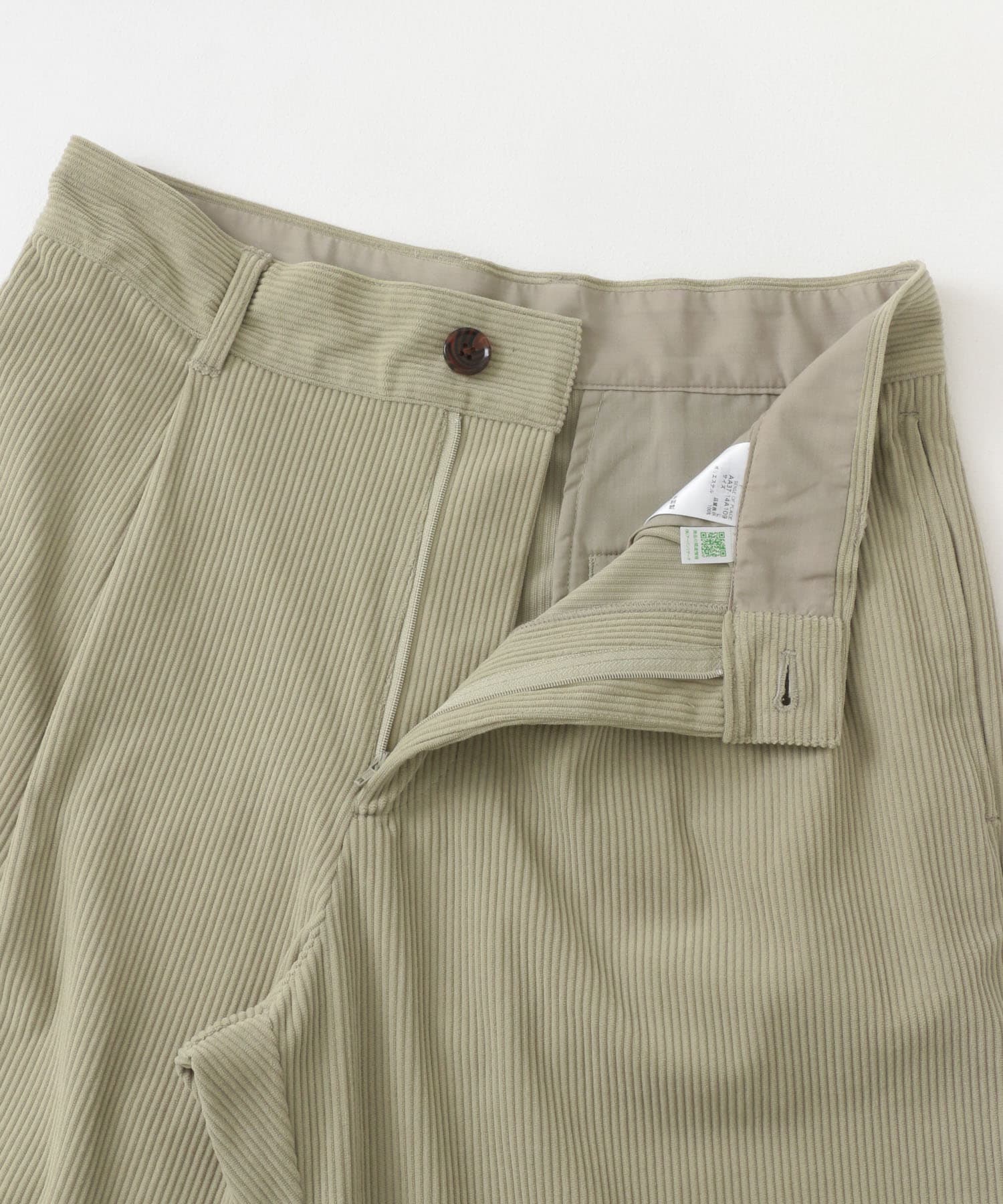 『セットアップ対応』 コーデュロイタックワイドパンツ L.KHAKI M
